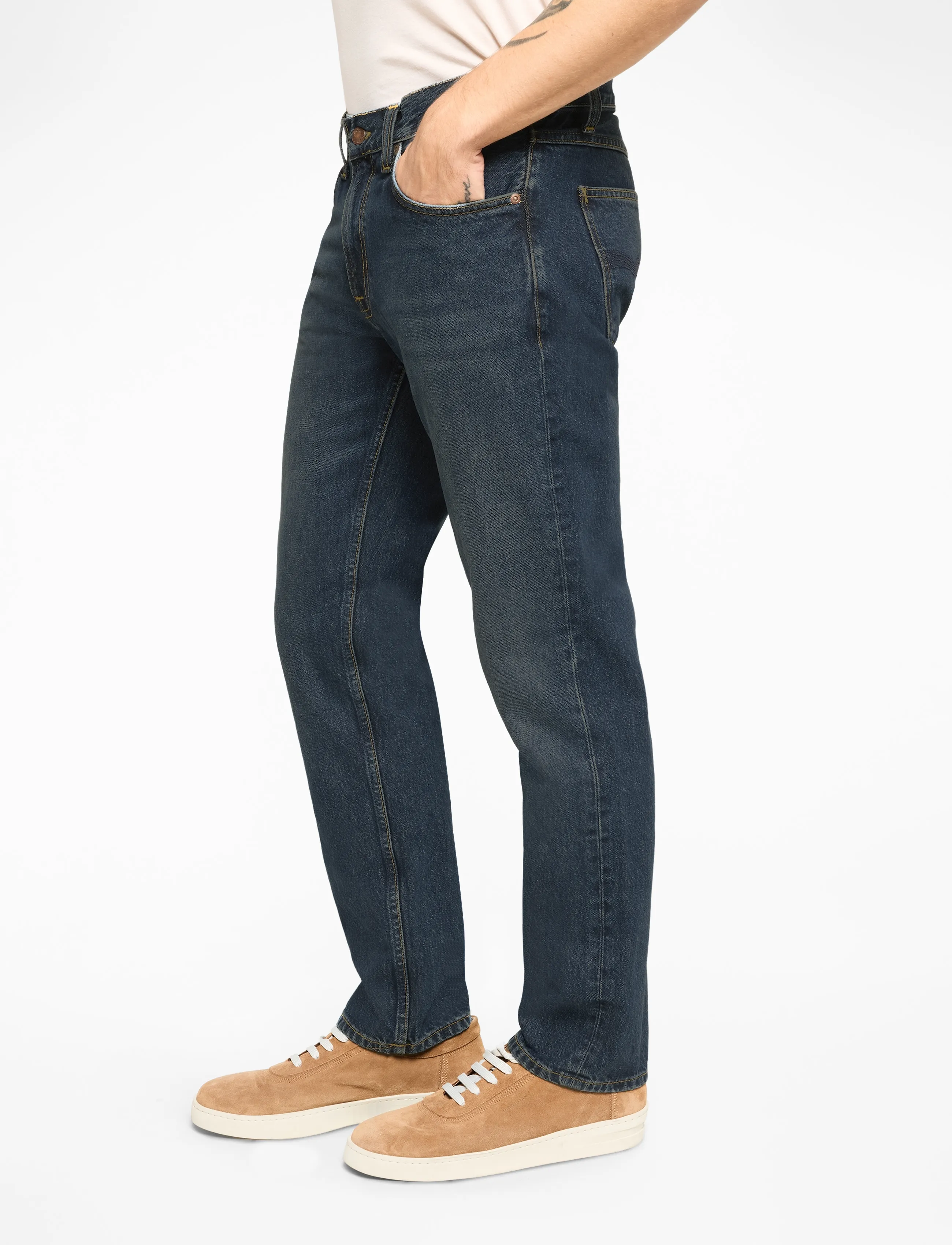 Nudie Jeans gritty jackson straight leg jeans herr – bild 9