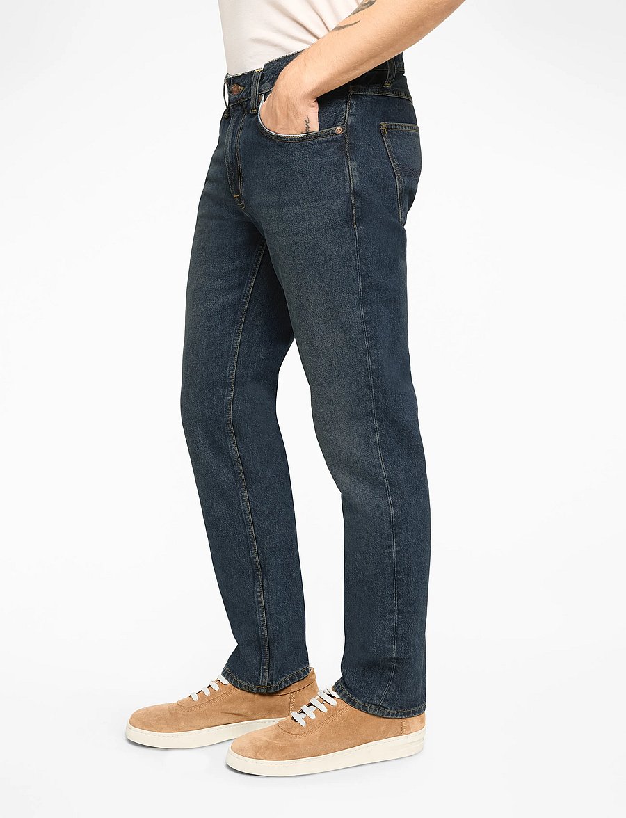 Nudie Jeans - Gritty Jackson Blue Soil - regular piegriezuma džinsa bikses - blue soil - 3
