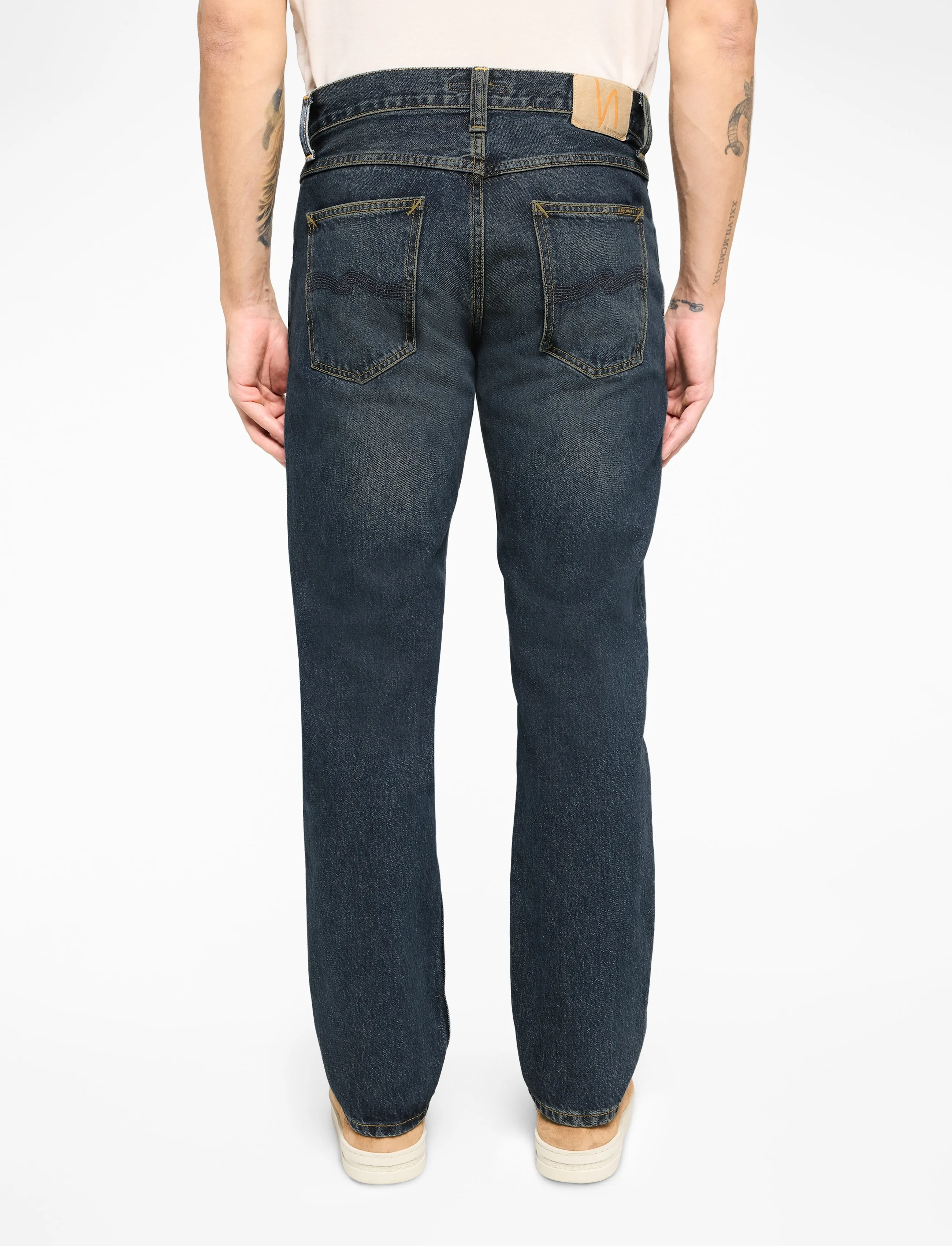Nudie Jeans gritty jackson straight leg jeans herr – bild 10