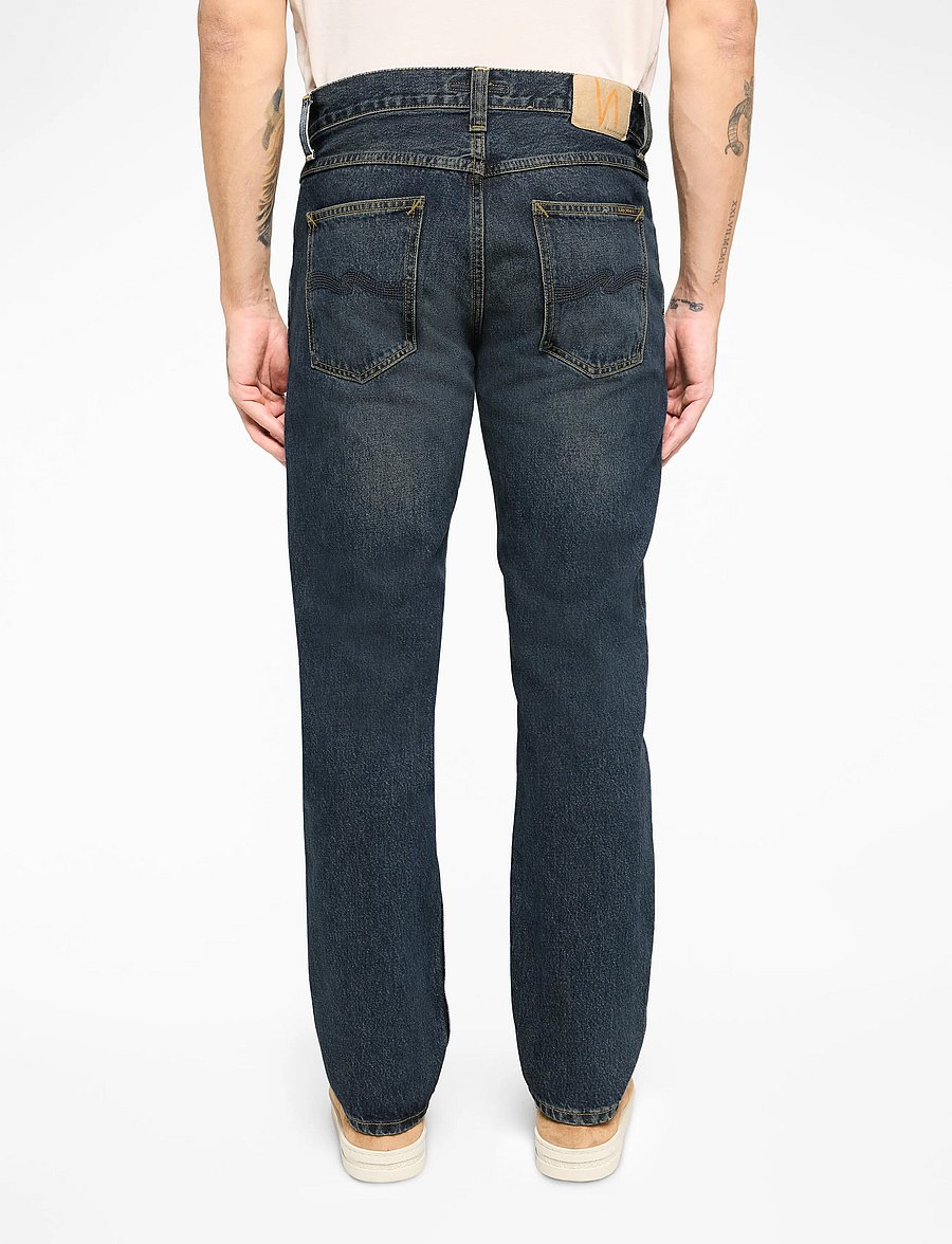Nudie Jeans - Gritty Jackson Blue Soil - regular piegriezuma džinsa bikses - blue soil - 4