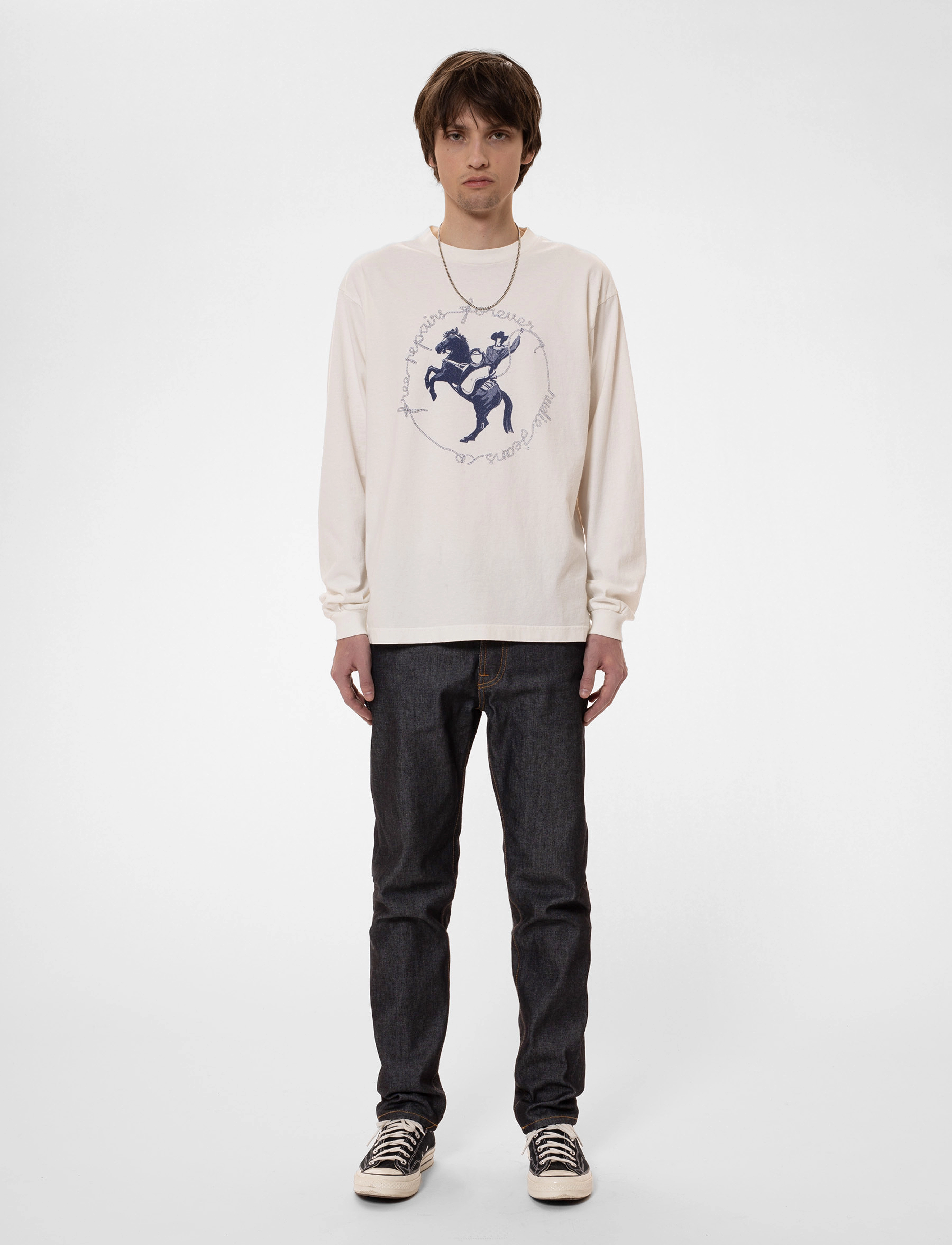 Nudie Jeans Steady Eddie II Dry Heavy - Streetwear - DRY HEAVY / navy