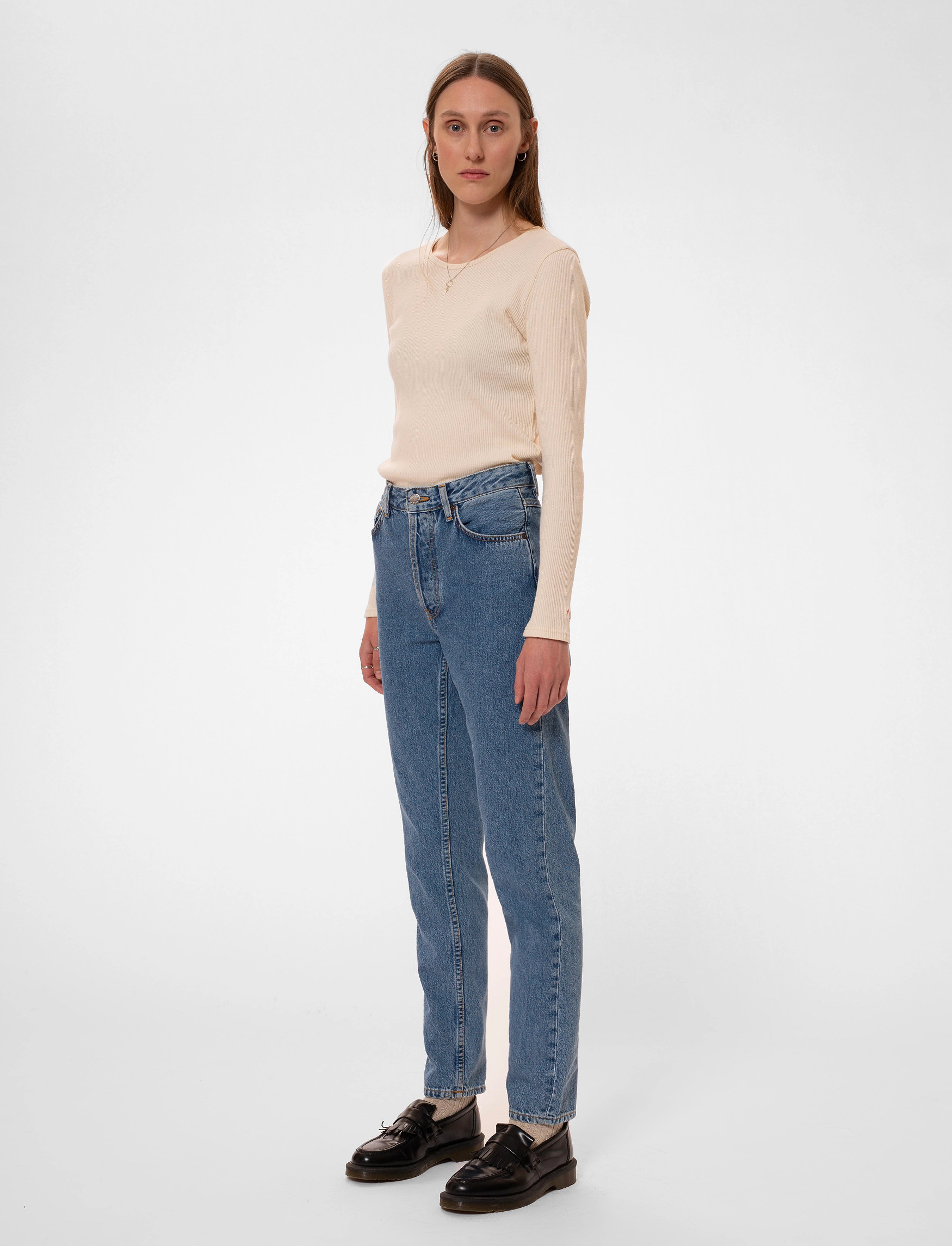 Nudie Jeans Breezy Britt Casual Blue - Transitional Layering - CASUAL BLUE / blue
