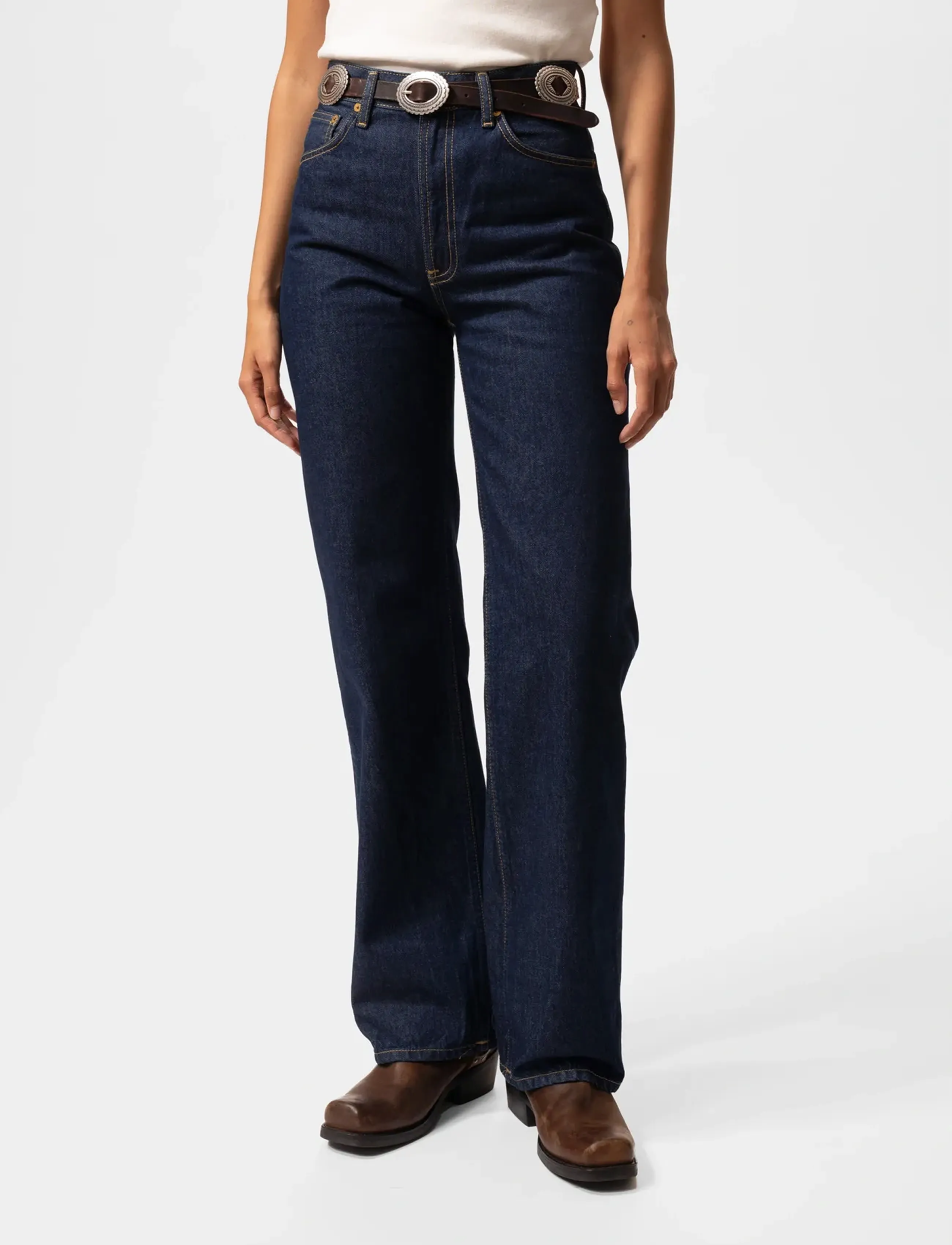 Nudie Jeans - Clean Eileen Classic Blue - laia säärega teksad - classic blue - 1