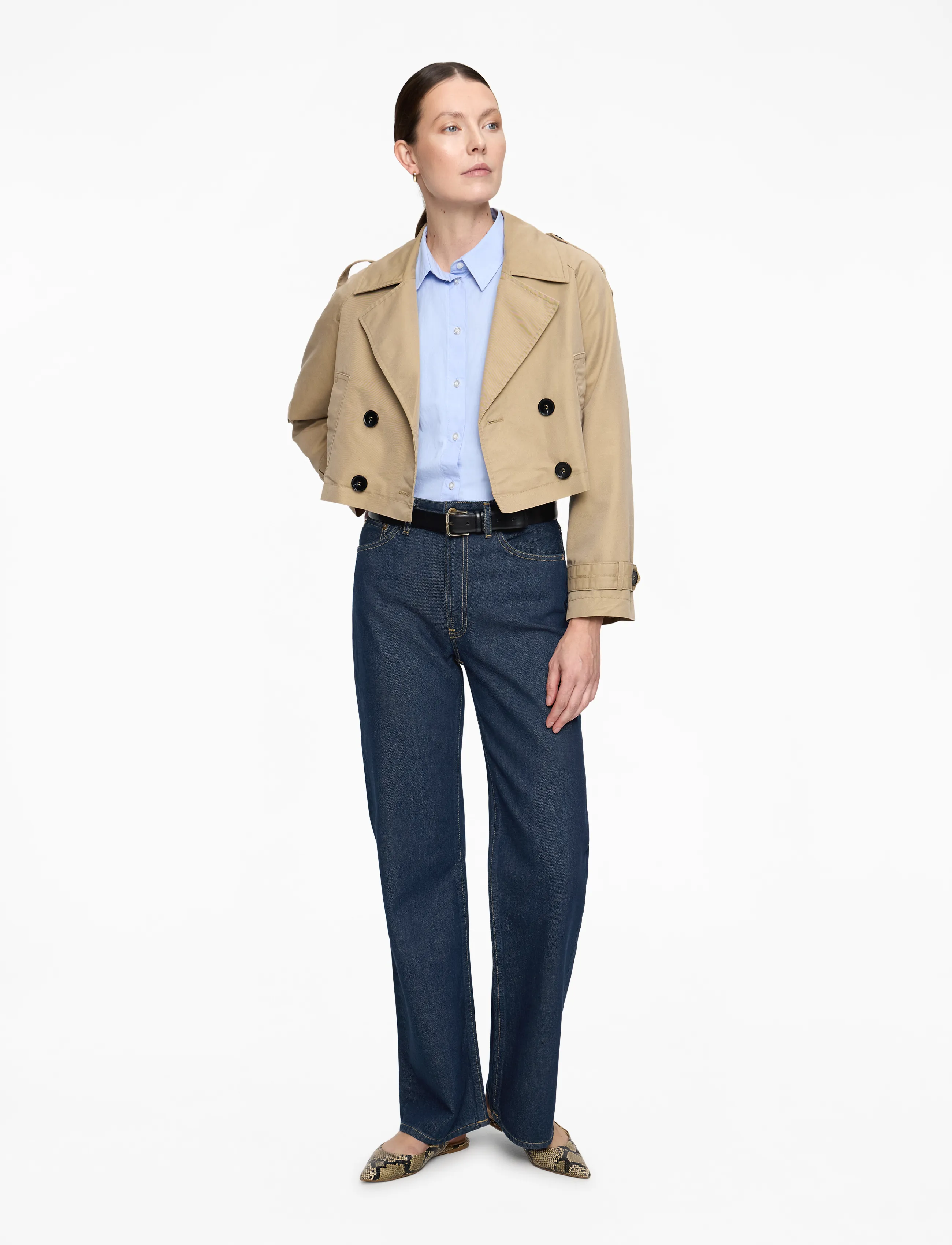 Nudie Jeans - Clean Eileen Classic Blue - hosen mit weitem bein - classic blue - 3
