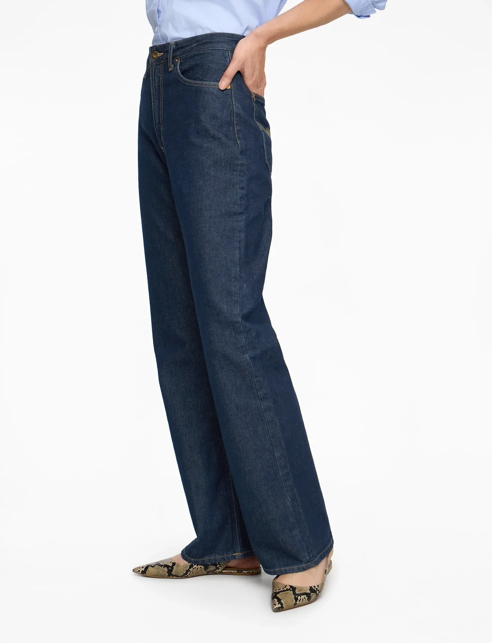 Nudie Jeans - Clean Eileen Classic Blue - brede jeans - classic blue - 3