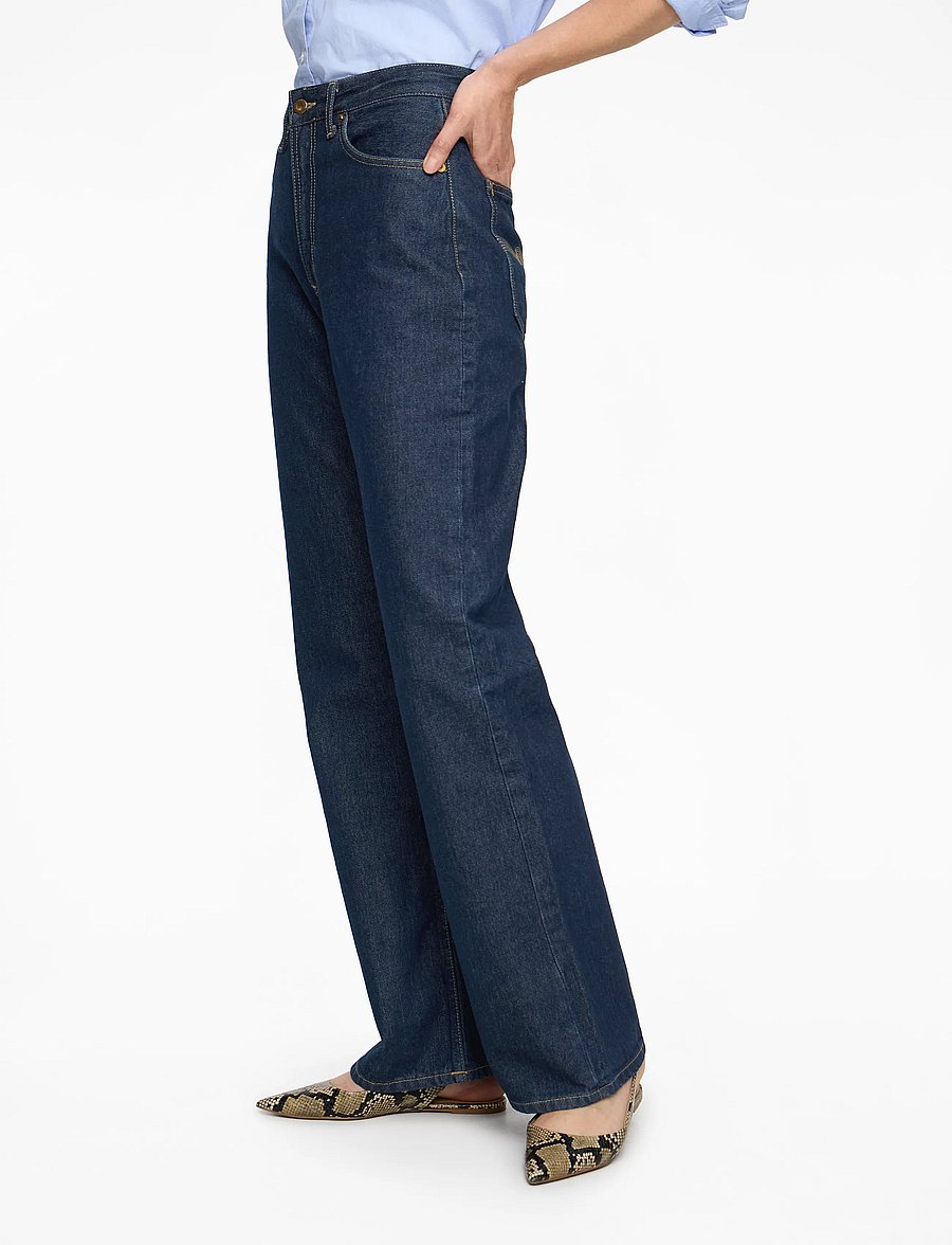 Nudie Jeans - Clean Eileen Classic Blue - víðar gallabuxur - classic blue - 4