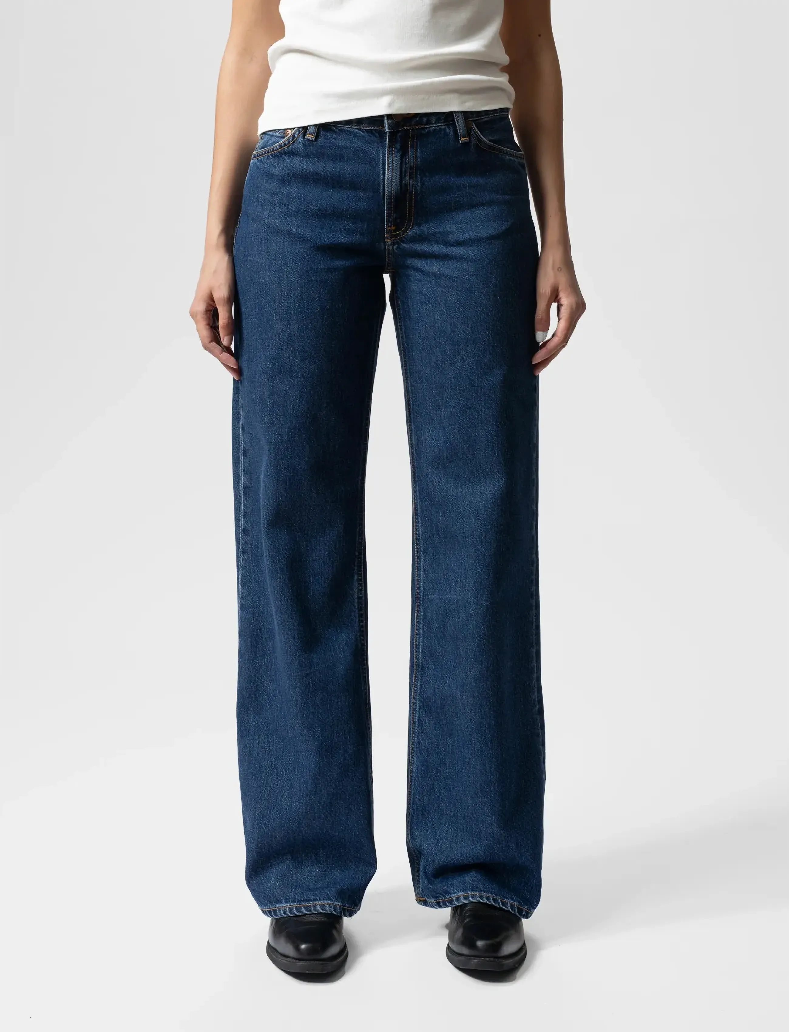 Nudie Jeans - Wide Heidi Evening Jazz - hosen mit weitem bein - evening jazz - 3
