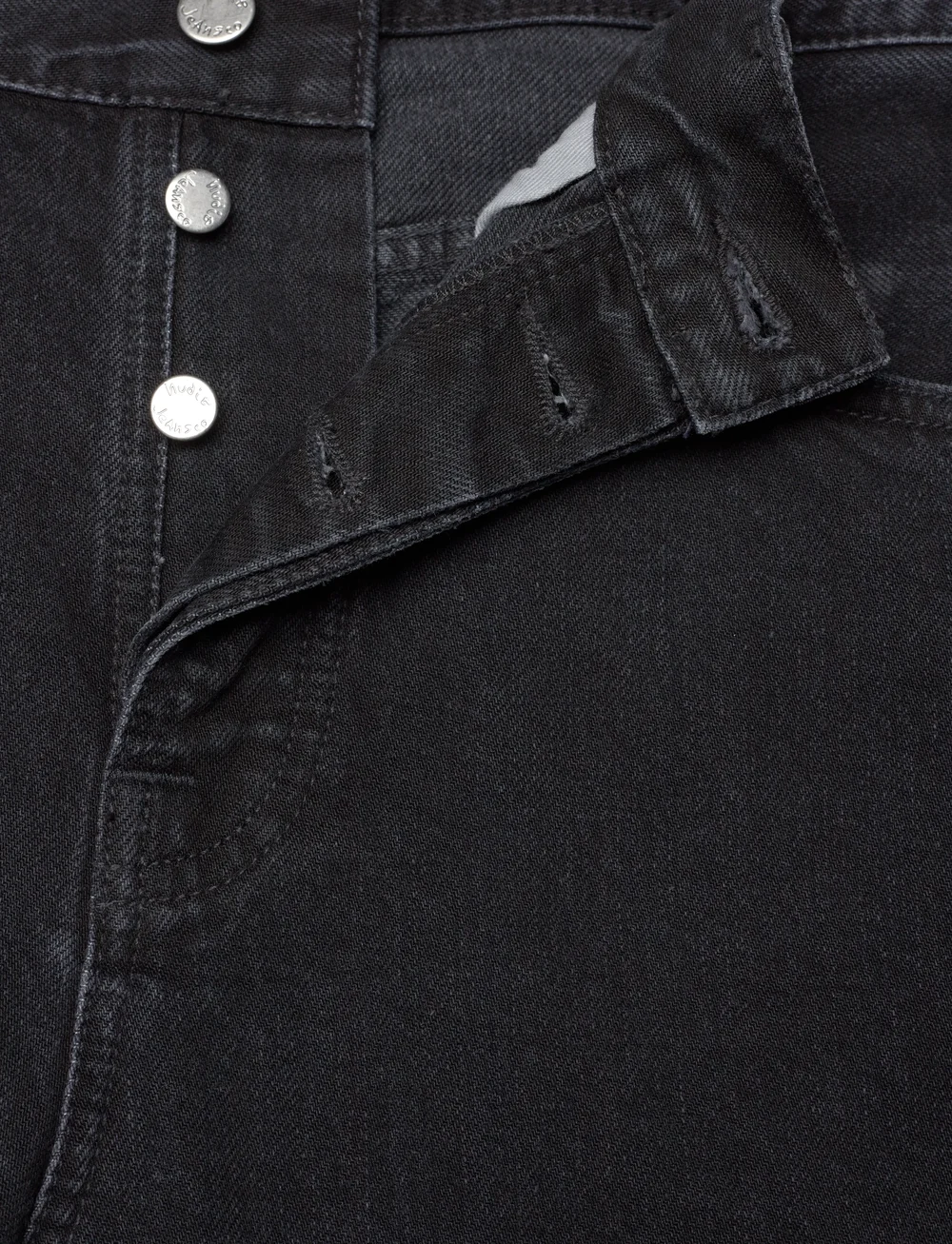 Nudie Jeans - Tuff Tony Black Vintage - alt laienevad teksad - black vintage - 4