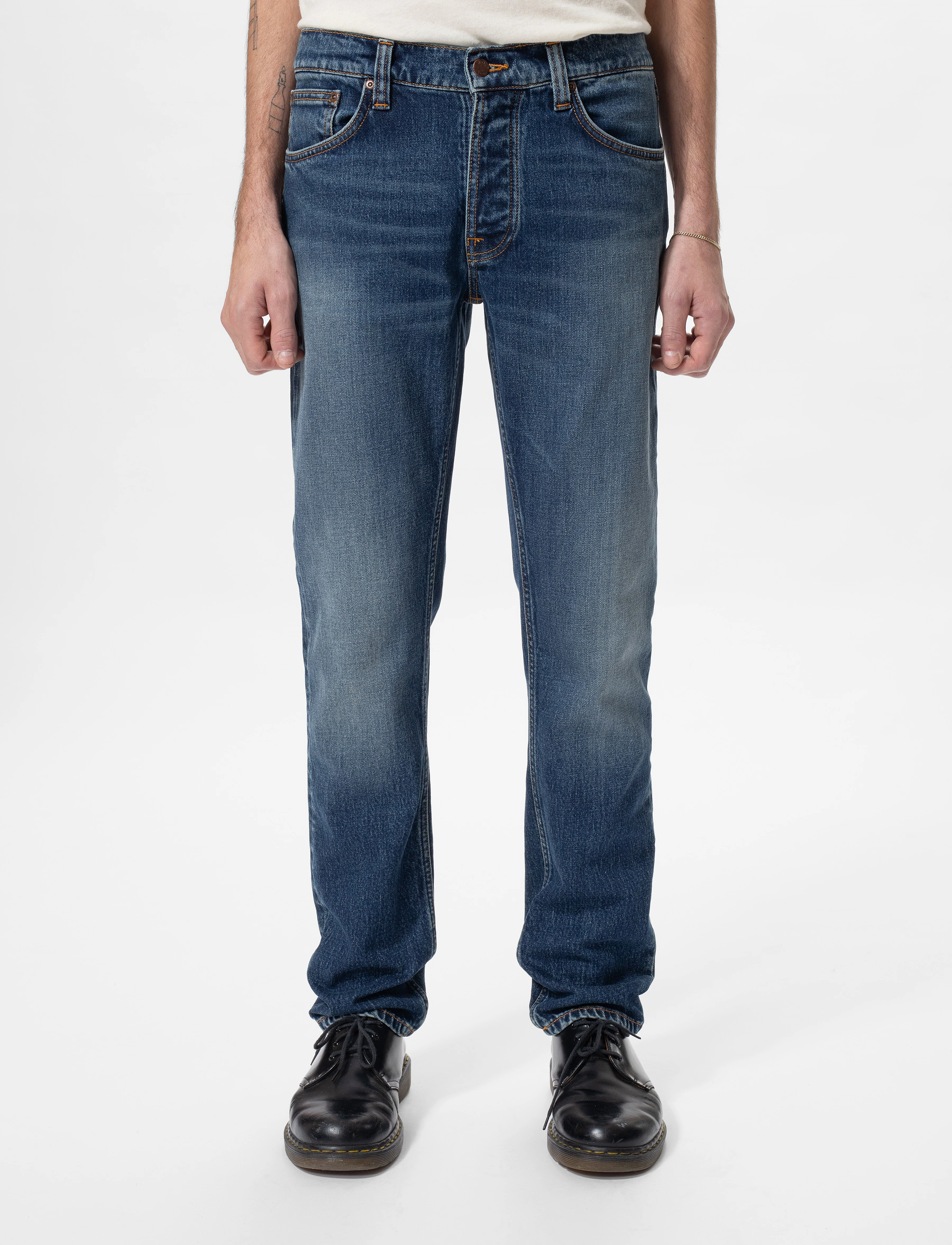 Nudie Jeans Solid Ollie Wild Blue, 30 x 30, Jeans, Blau - Regular, Männerswear