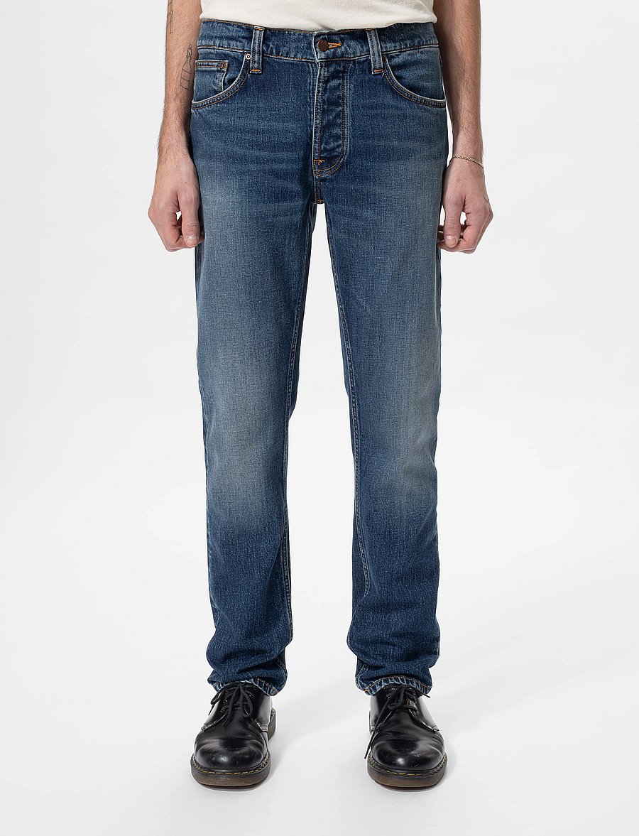 Nudie Jeans - Solid Ollie Wild Blue - tavalised teksad - wild blue - 0