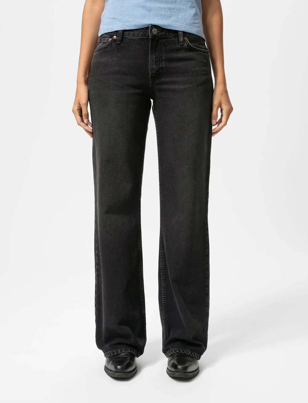 Nudie Jeans - Wide Heidi Slow Black - brede jeans - slow black - 0