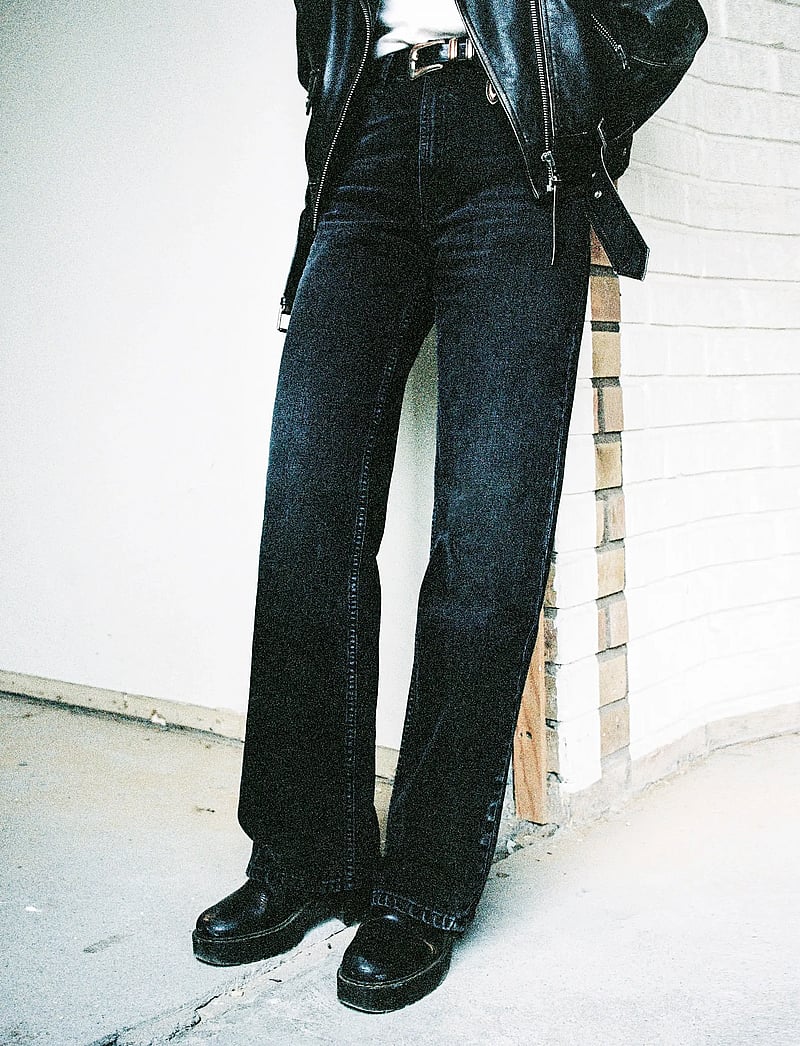 Nudie Jeans - Clean Eileen Black Crosshatch - sirge säärega teksad - black crosshatch - 5