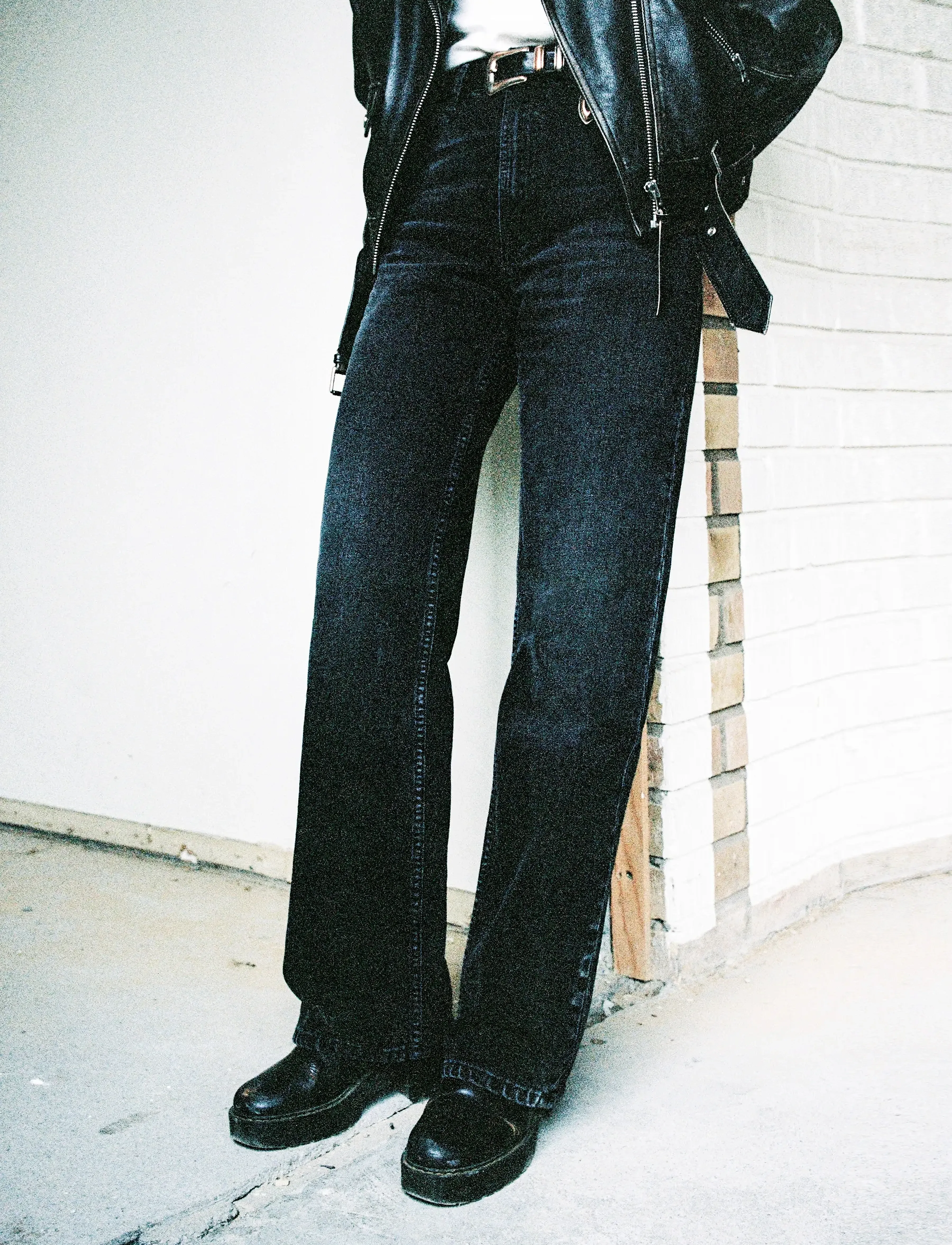 Nudie Jeans - Clean Eileen Black Crosshatch - straight jeans - black crosshatch - 5