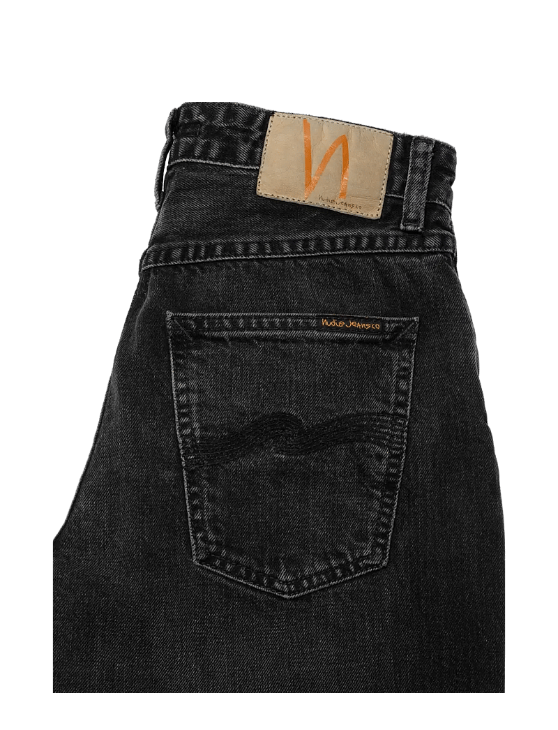 Nudie Jeans - Clean Eileen Black Crosshatch - sirge säärega teksad - black crosshatch - 3
