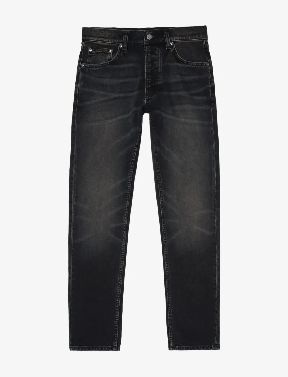 Nudie Jeans - Solid Ollie Black Force - kitsad teksad - black force - 1