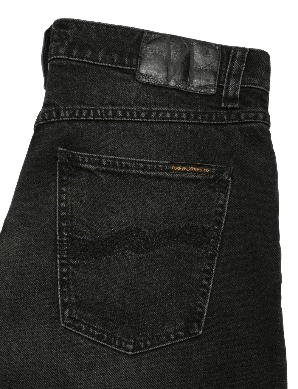 Nudie Jeans - Solid Ollie Black Force - kitsad teksad - black force - 4