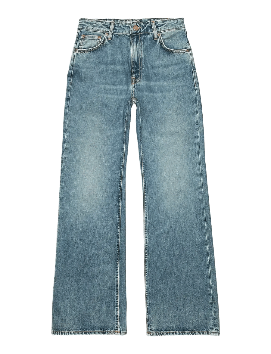 Nudie Jeans - Dusty Dee Streaky Wash - hosen mit weitem bein - streaky wash - 1
