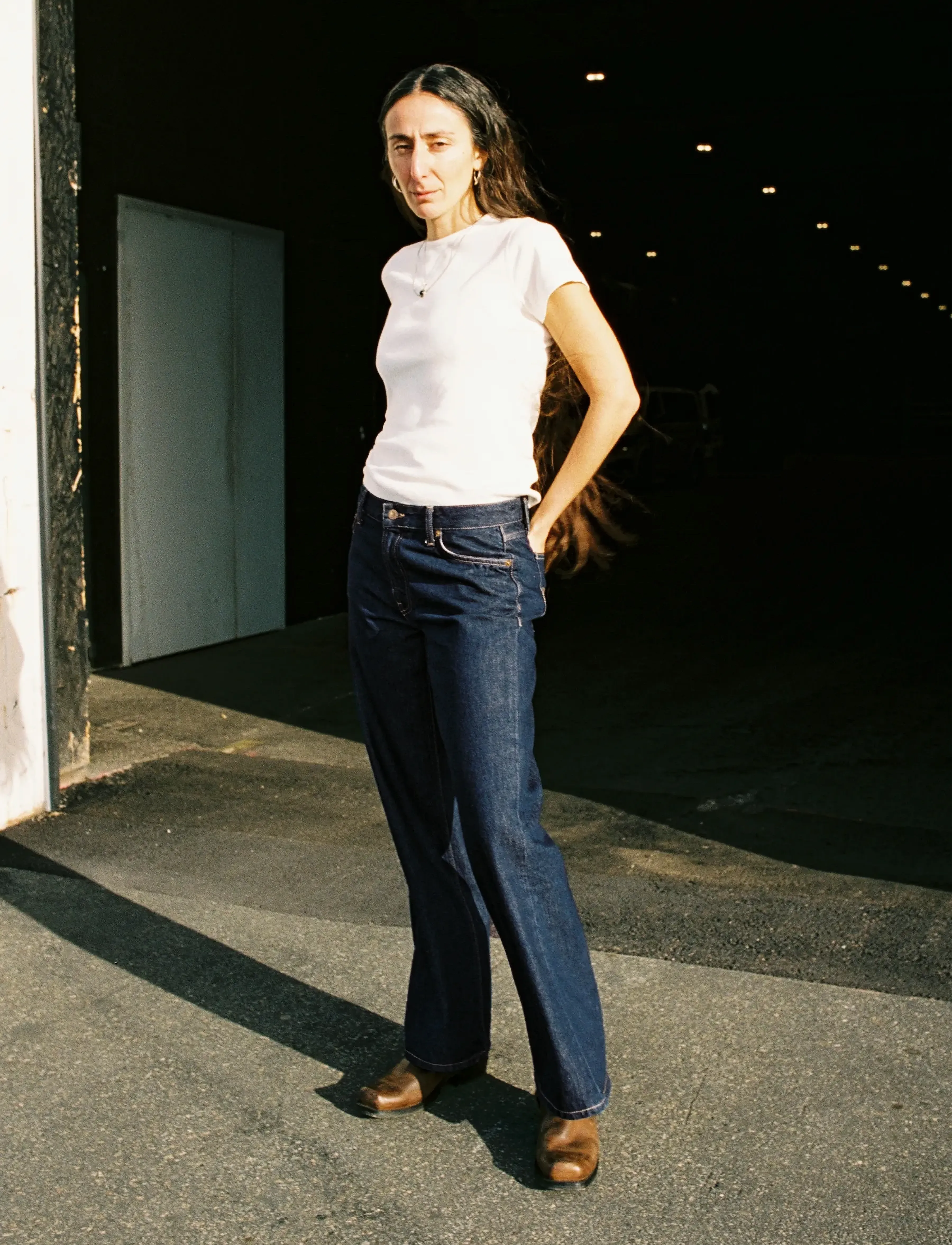 Nudie Jeans Wide Heidi Classic Blue, Kvinder, Højtaljede Wide Leg Jeans, Navy, Str: W31 x 30