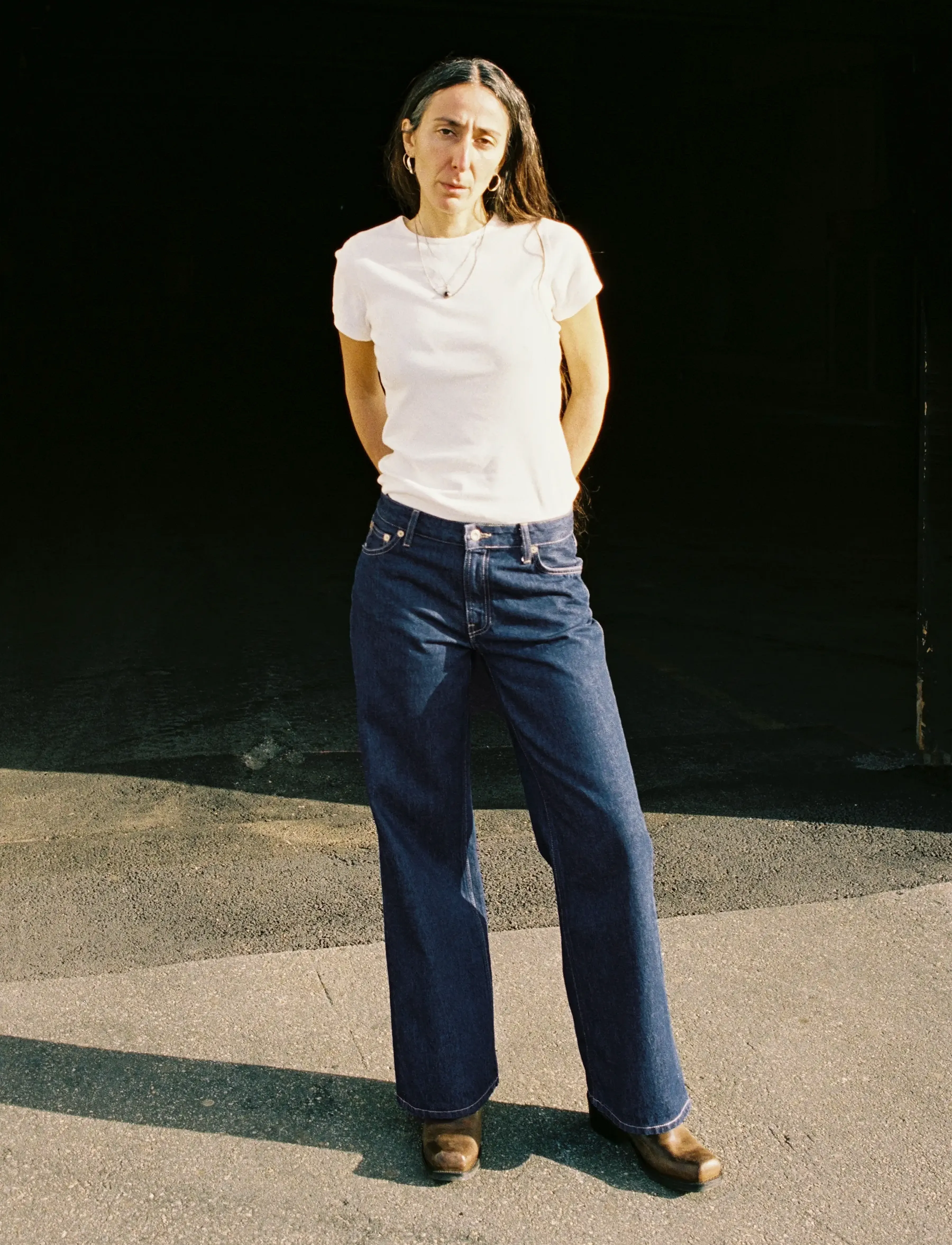 Nudie Jeans - Wide Heidi Classic Blue - hosen mit weitem bein - classic blue - 3