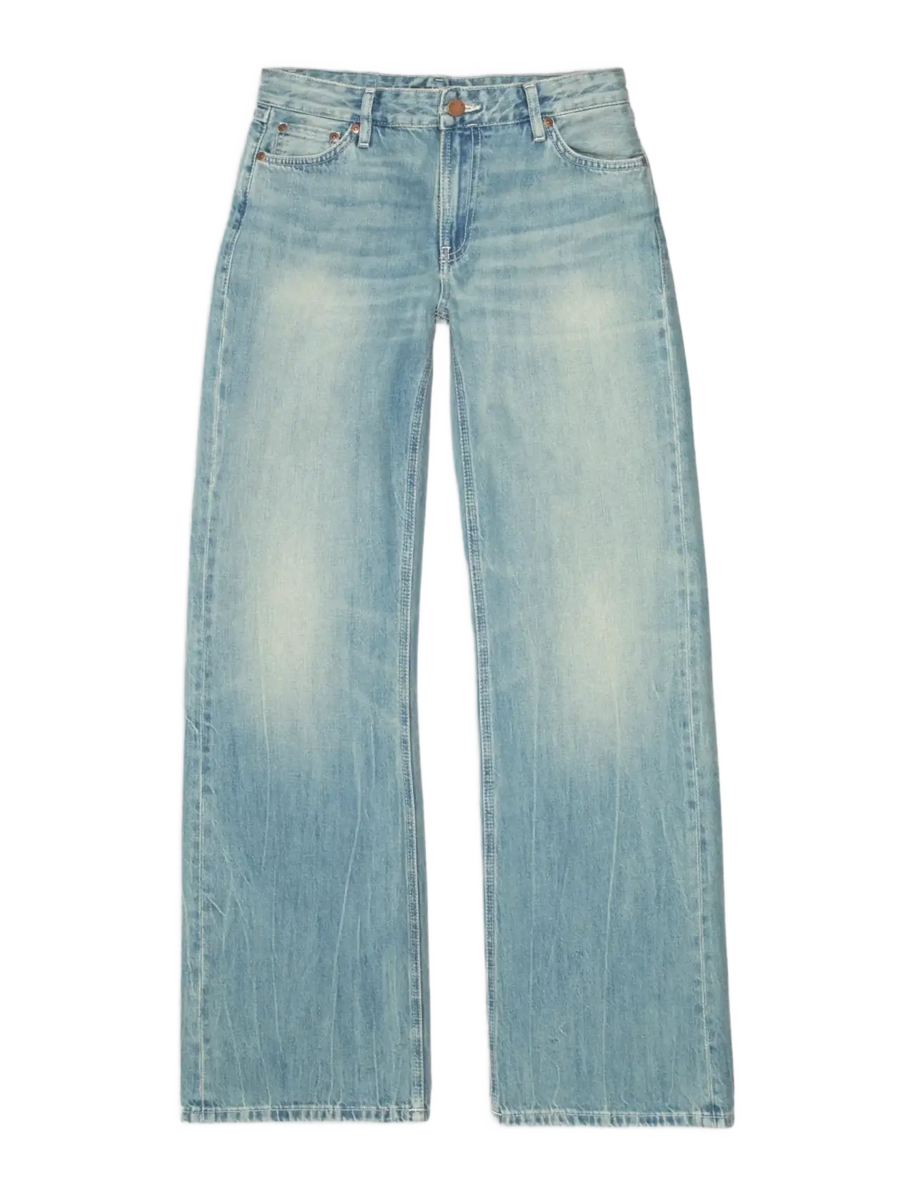 Nudie Jeans Wide Heidi Drift Wood, 28 x 32, Blue, Jeans > Vidde, Dame