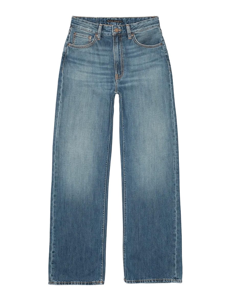 Nudie Jeans - Clean Eileen Rust River - hosen mit weitem bein - rust river - 0