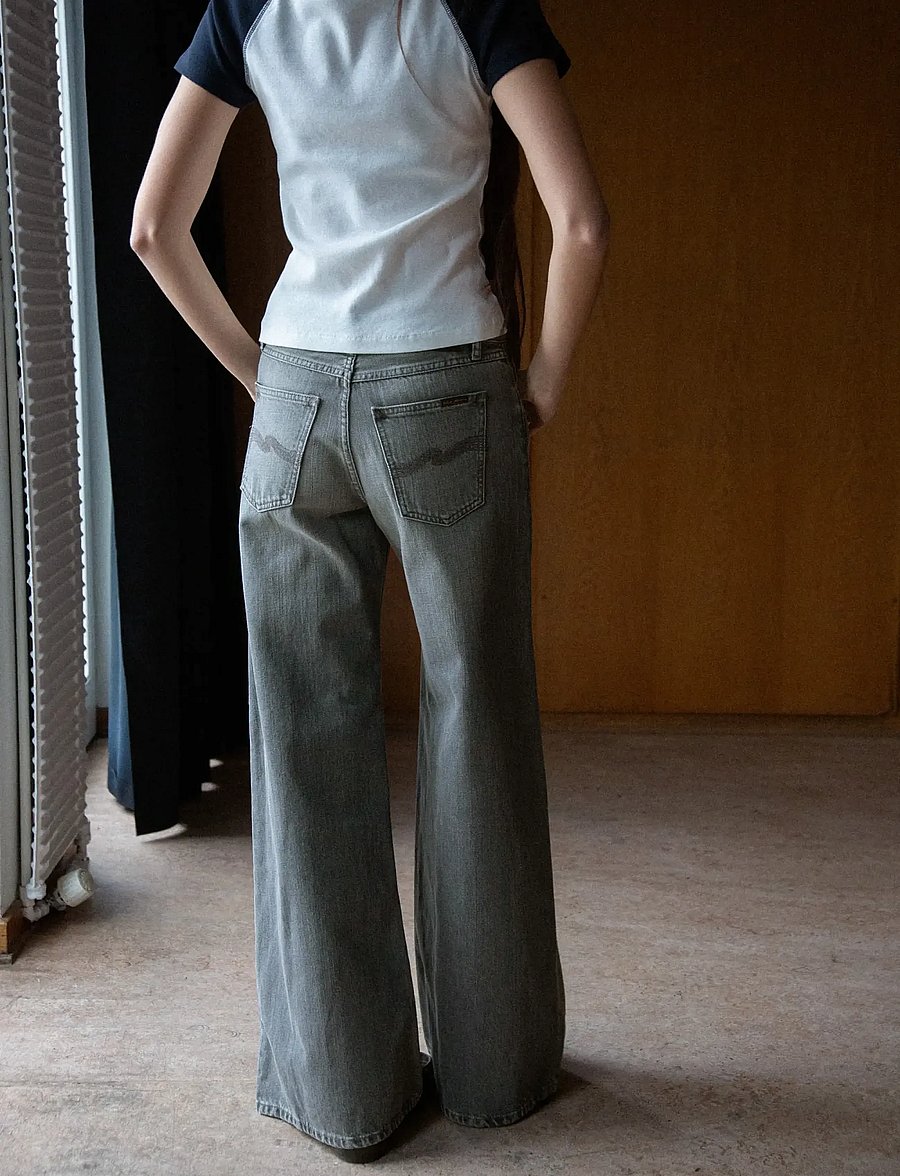 Nudie Jeans - Sonic Sue Foggy Grey - vida jeans - foggy grey - 3