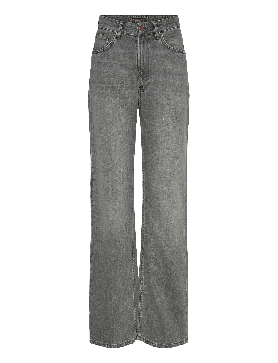 Nudie Jeans - Clean Eileen Foggy Grey - hosen mit weitem bein - foggy grey - 0