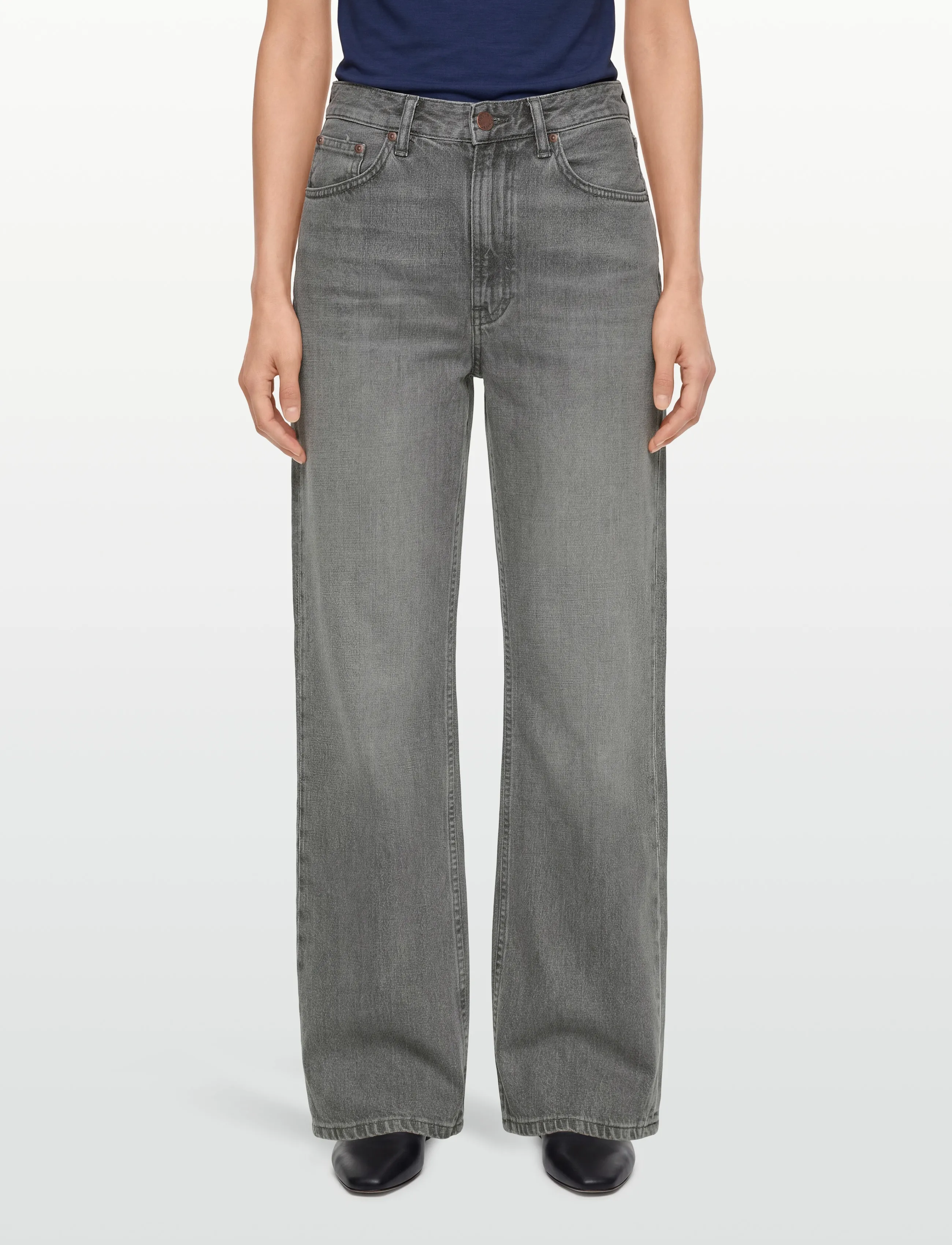 Nudie Jeans - Clean Eileen Foggy Grey - brede jeans - foggy grey - 3