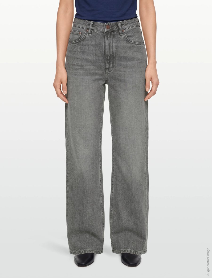 Nudie Jeans - Clean Eileen Foggy Grey - brede jeans - foggy grey - 3