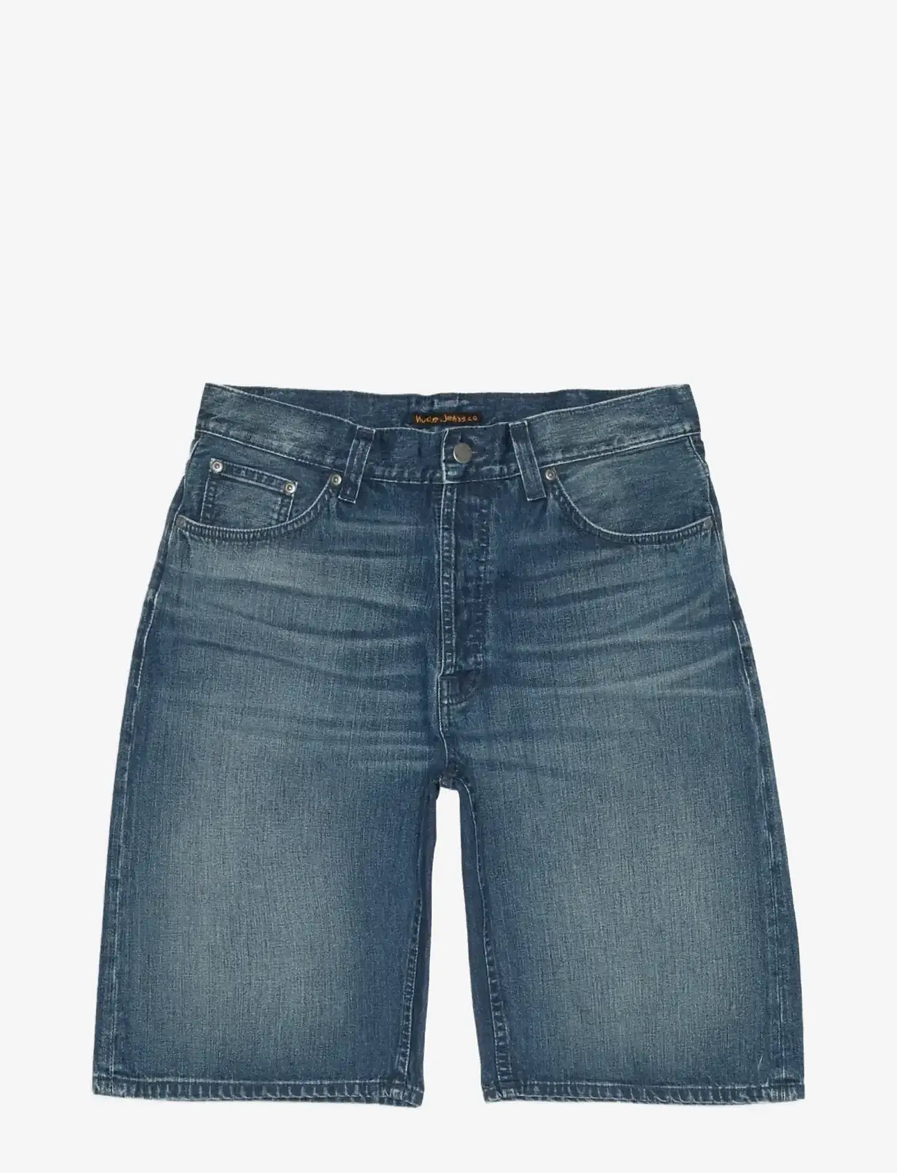 Nudie Jeans - Zeb Denim Shorts Blue Painter Mid Blue - denim shorts - mid blue - 0