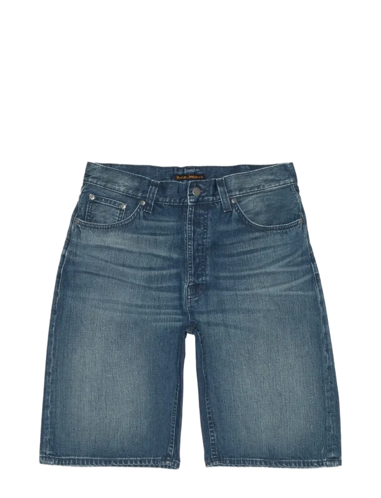 Nudie Jeans Zeb Denim Shorts Blue Painter Mid Blue - New arrivals - MID BLUE / blue