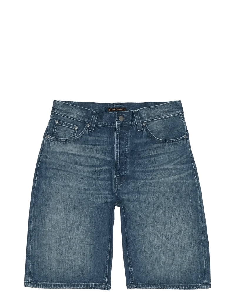 Nudie Jeans - Zeb Denim Shorts Blue Painter Mid Blue - denim shorts - mid blue - 0