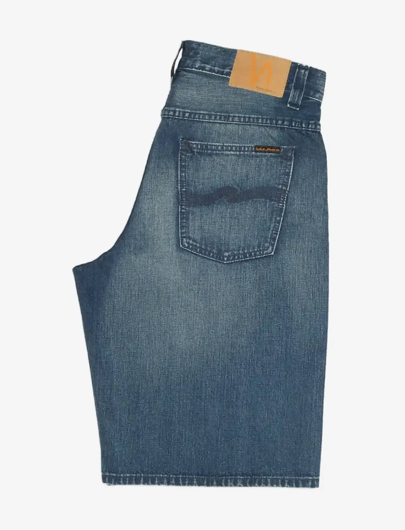 Nudie Jeans - Zeb Denim Shorts Blue Painter Mid Blue - denim shorts - mid blue - 1