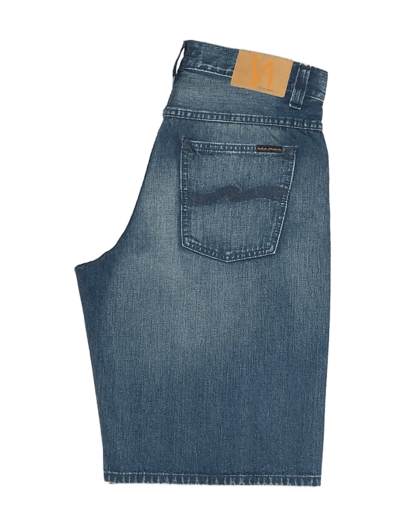 Nudie Jeans - Zeb Denim Shorts Blue Painter Mid Blue - denim shorts - mid blue - 1