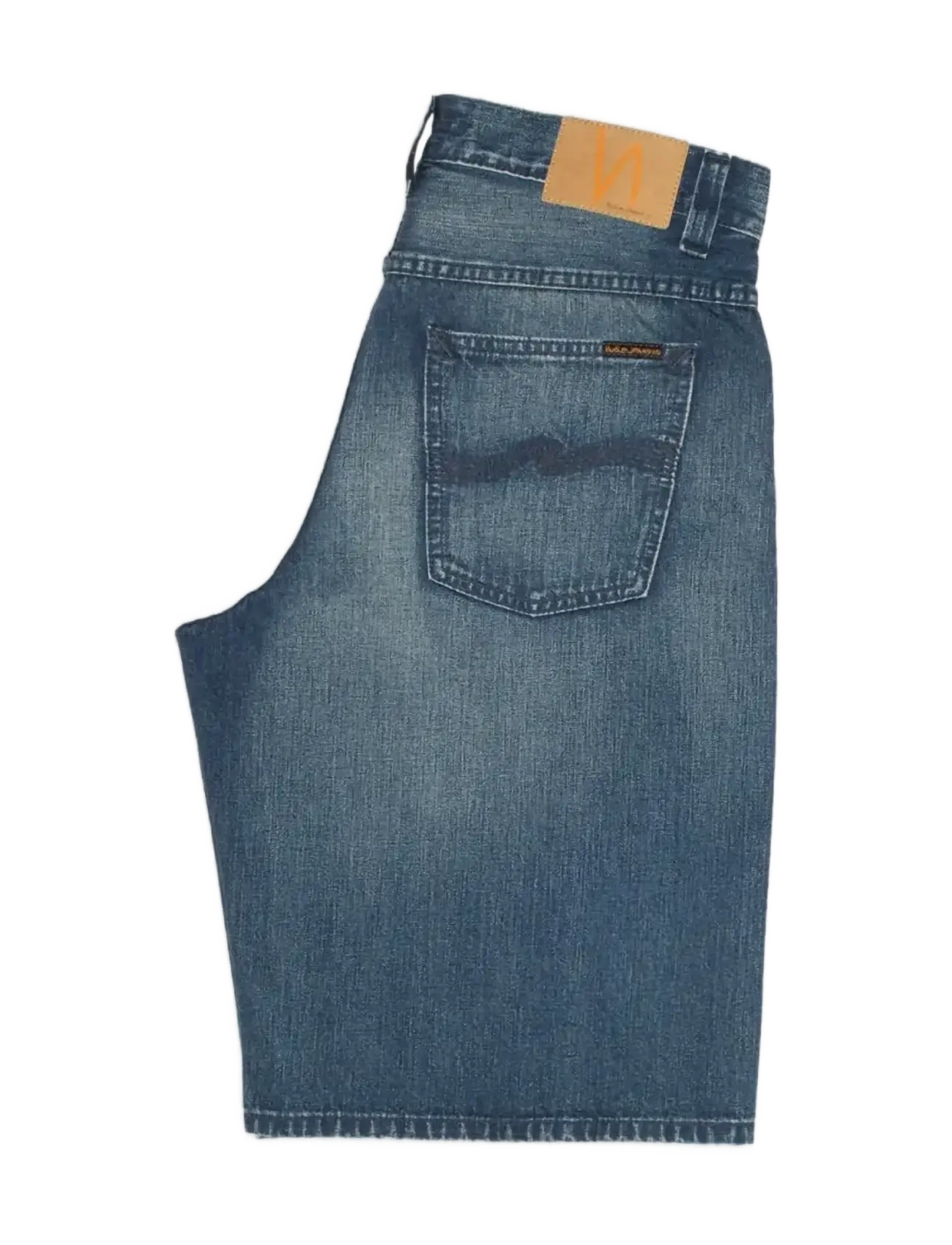 Nudie Jeans - Zeb Denim Shorts Blue Painter Mid Blue - džinsa šorti - mid blue - 1