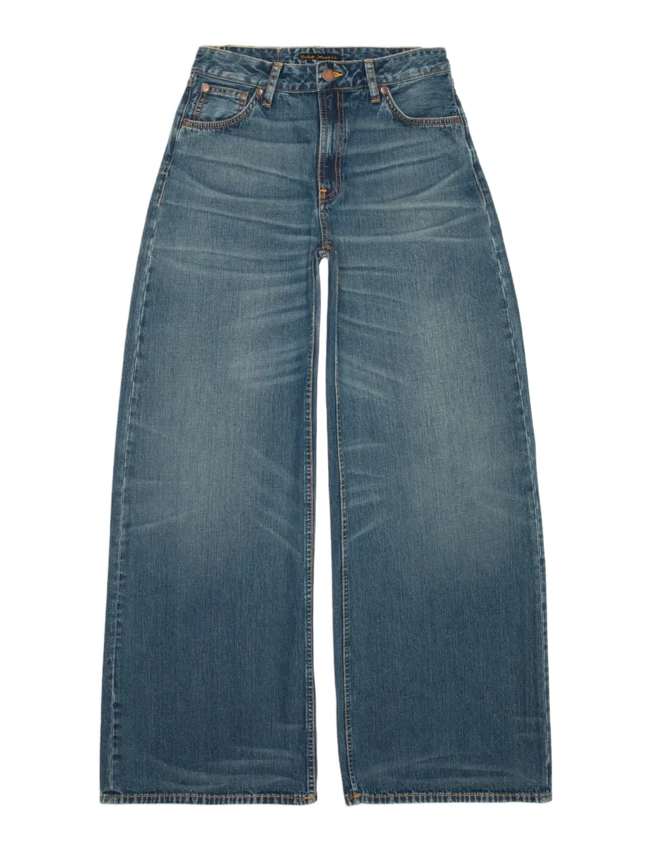 Nudie Jeans Sonic Sue Orange Painter - Jeansmode - ORANGE PAINTER / blue