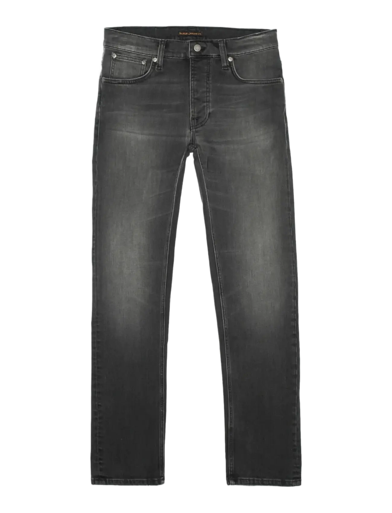 Nudie Jeans Grim Tim Black Mist, 33 x 30, Jeans, Grau - Slim, Männerswear