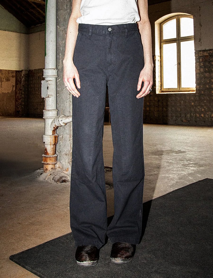 Nudie Jeans - Wendy Pants Duck Canvas Black - black - 0