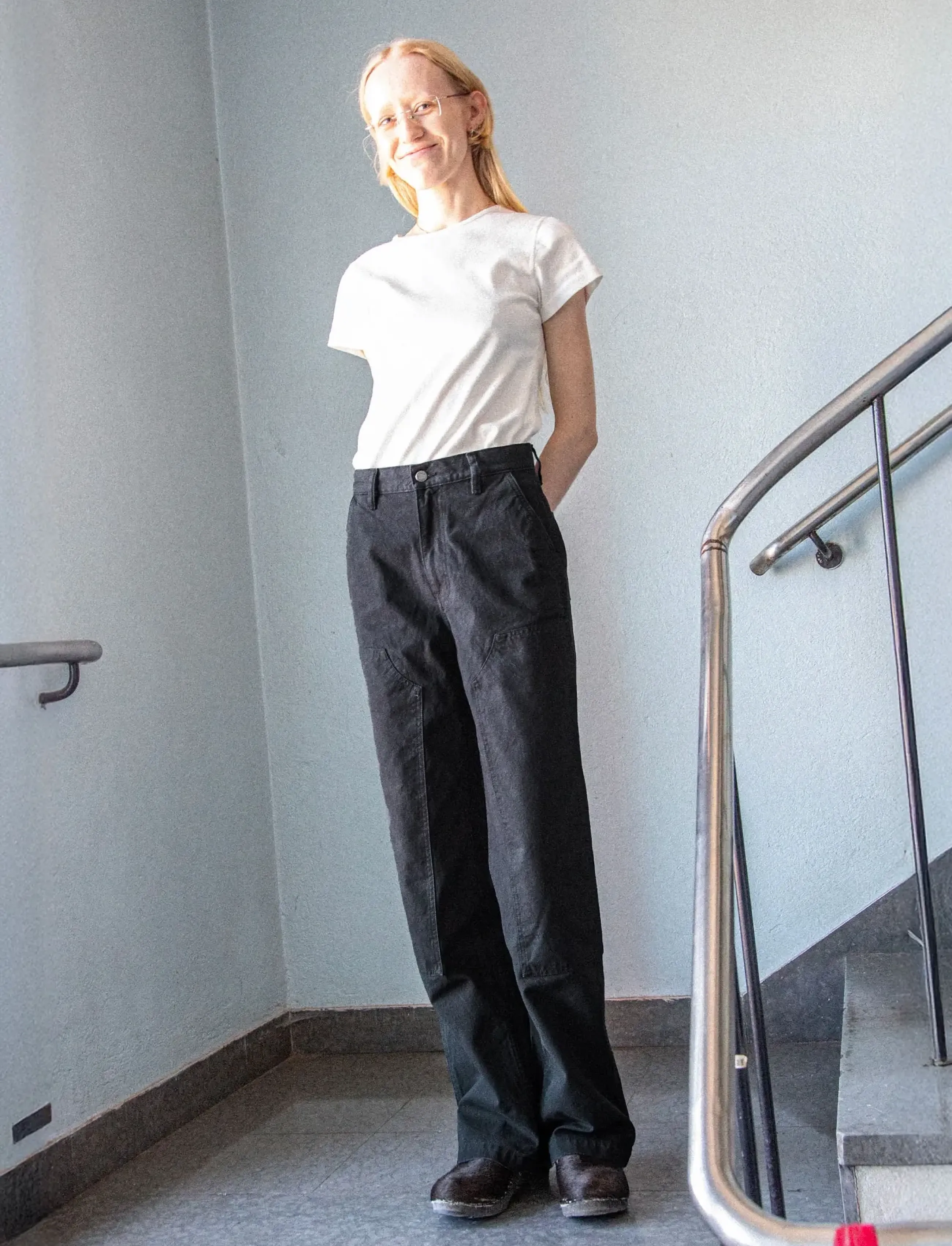 Nudie Jeans - Wendy Pants Duck Canvas Black - black - 3