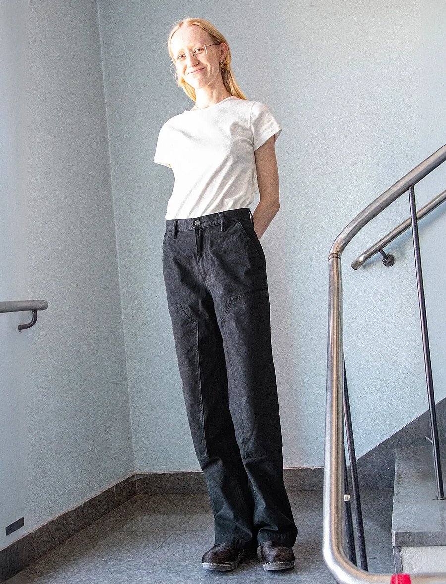 Nudie Jeans - Wendy Pants Duck Canvas Black - black - 3