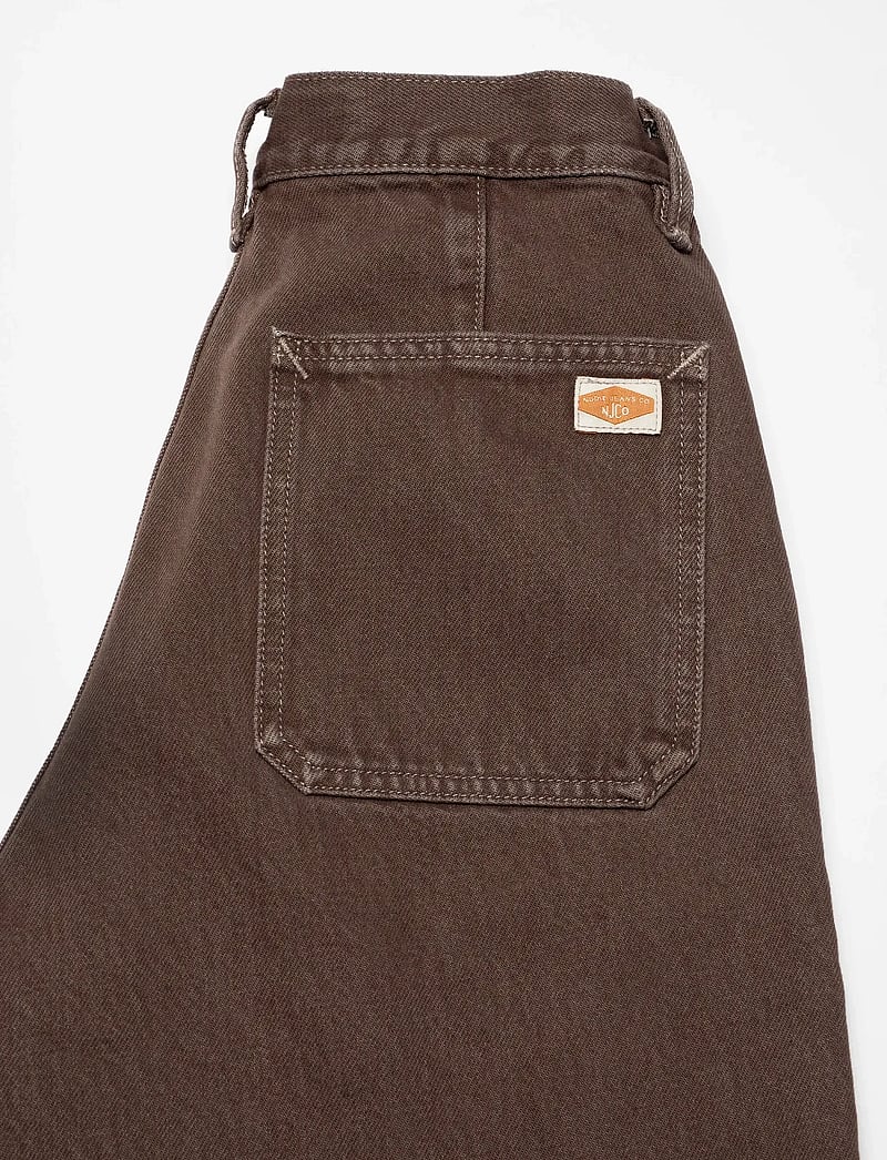 Nudie Jeans - Asta Workwear Pants Brown - raka byxor - brown - 5
