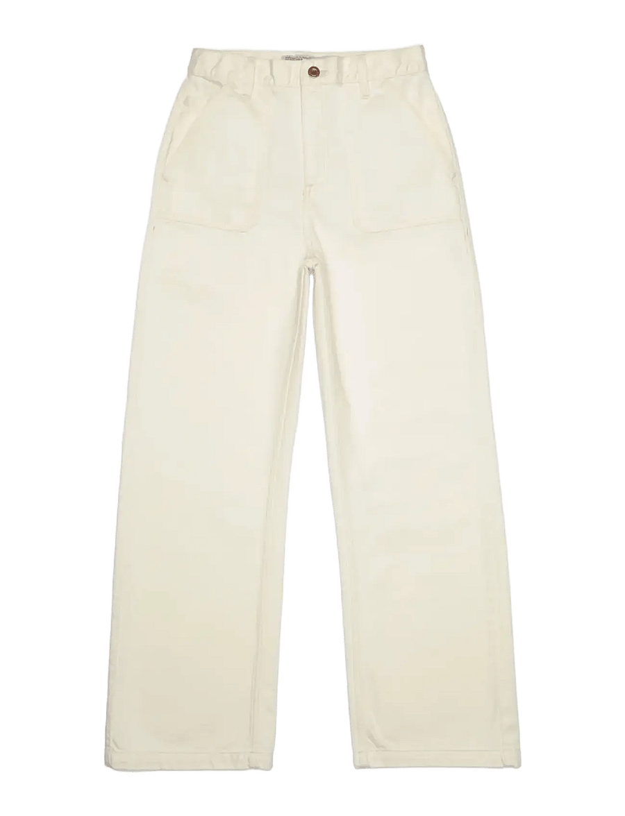 Nudie Jeans - Asta Workwear Pants Ivory - brede jeans - ivory - 0