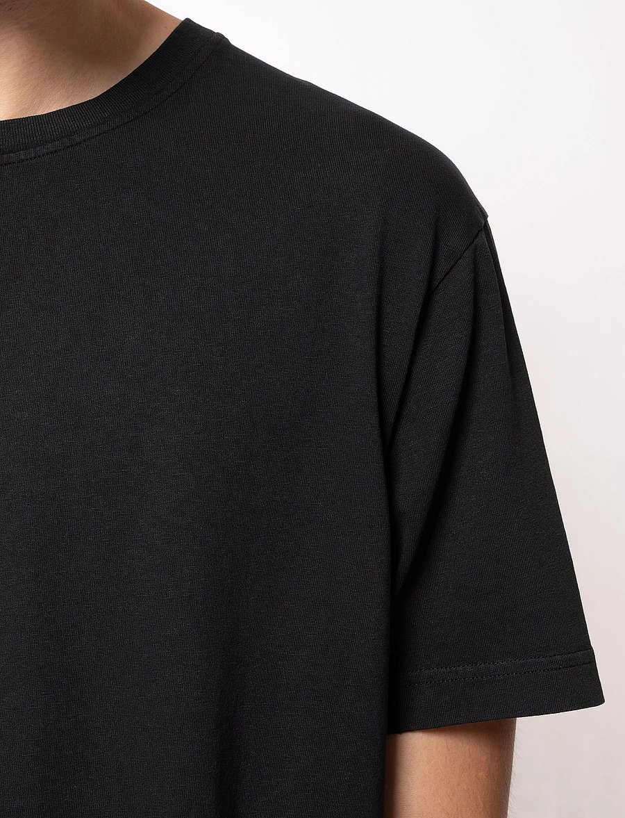 Nudie Jeans - Uno Everyday Tee Chalk White - kortärmade t-shirts - black - 4