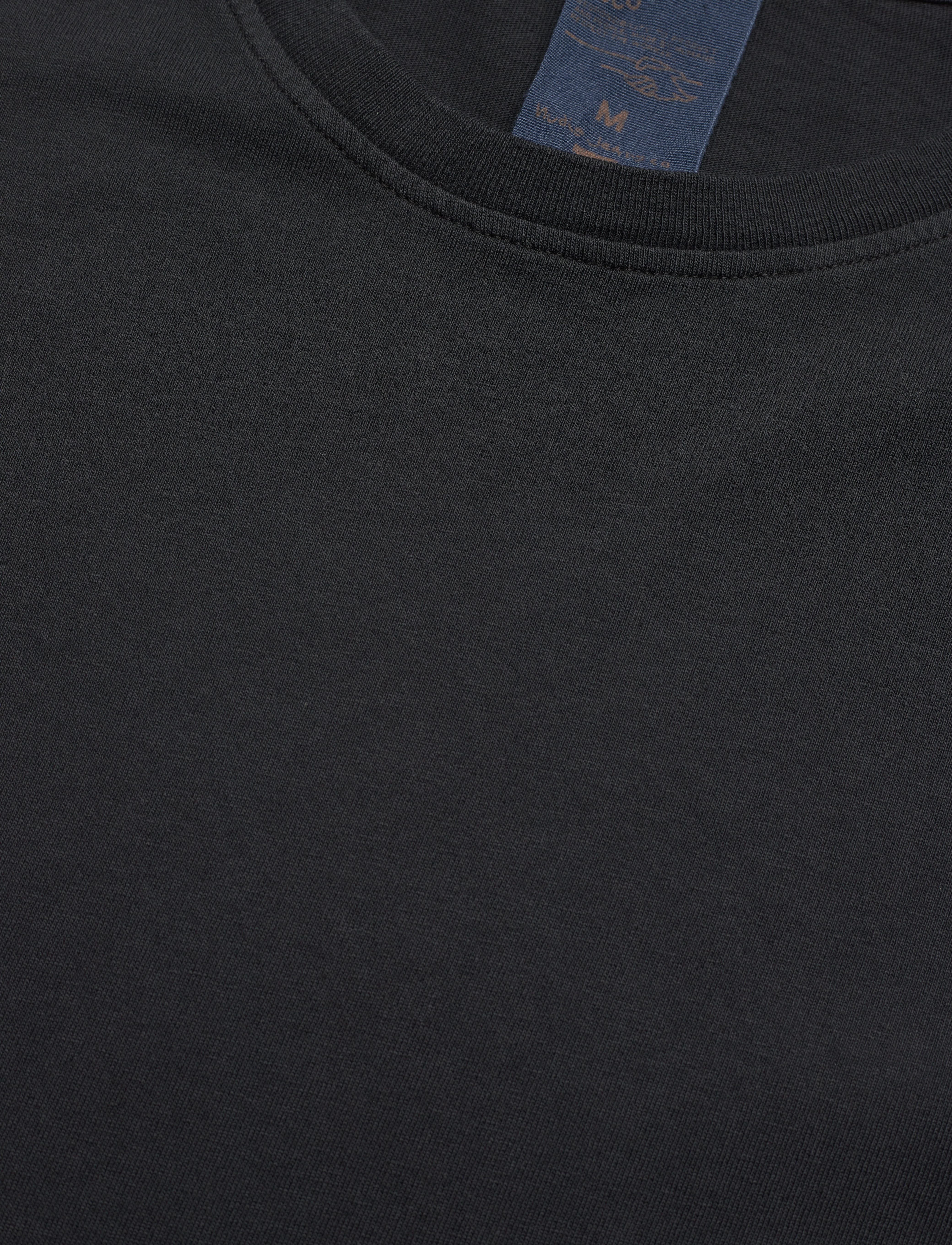 Nudie Jeans - Uno Everyday Tee Chalk White - kortärmade t-shirts - black - 5