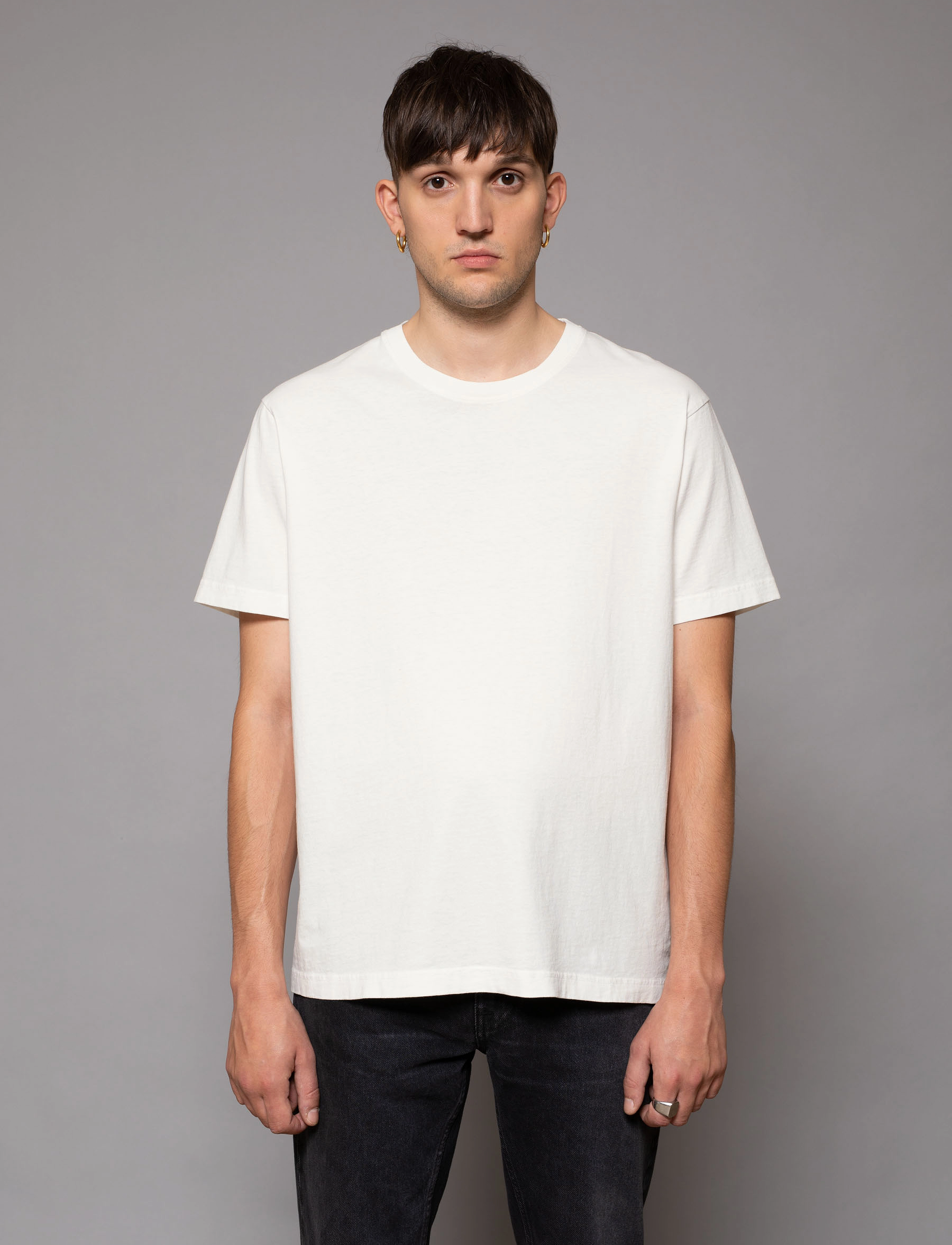 Nudie Jeans Uno Everyday Tee Chalk White - Nudie Jeans - CHALK WHITE / white