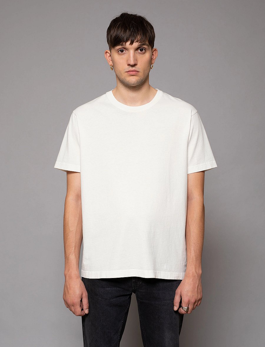 Nudie Jeans - Uno Everyday Tee Chalk White - t-shirts - chalk white - 0