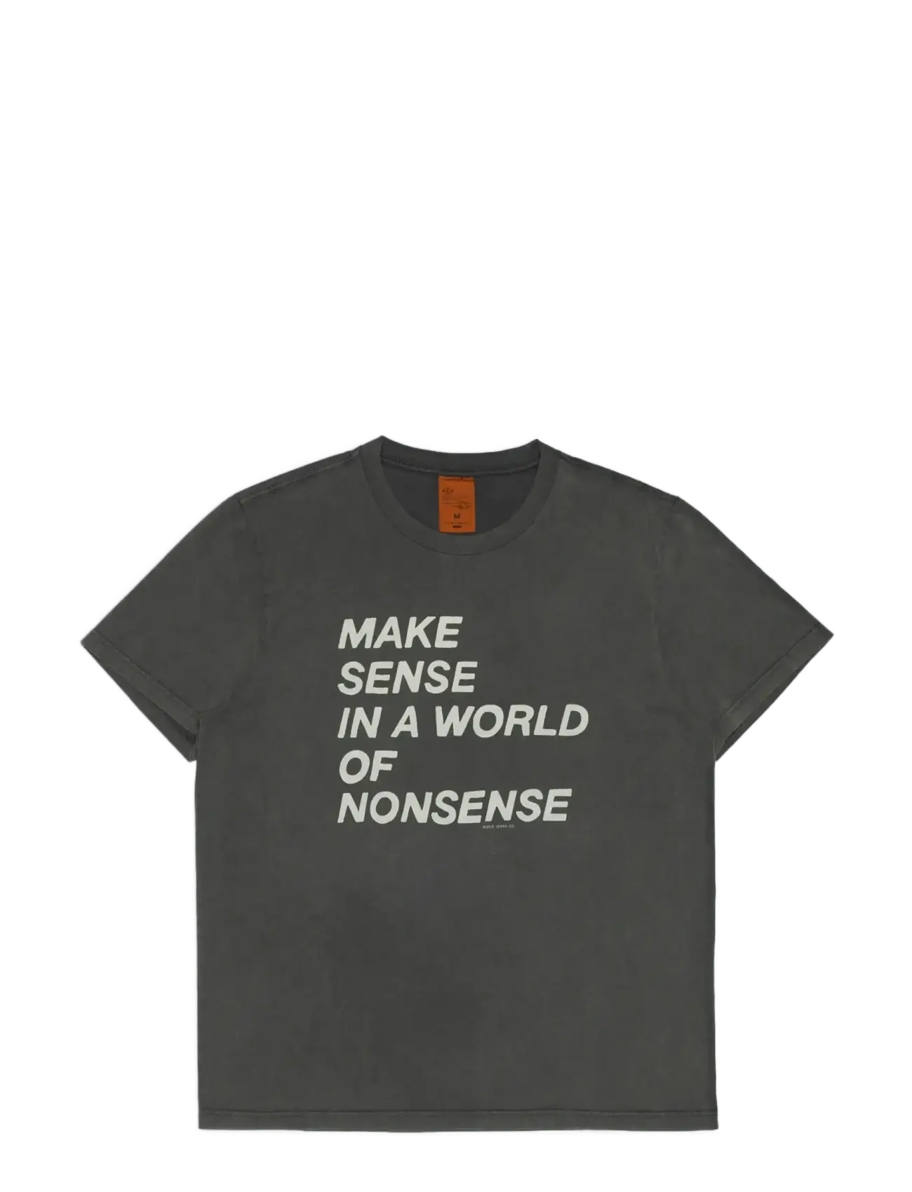 Nudie Jeans - Roy T-Shirt Make Sense Antracite - t-shirts à manches courtes - antracite - 1