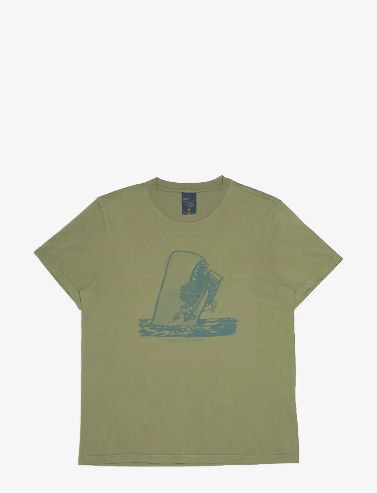 Nudie Jeans - Roy Shop-Chop T-Shirt Green - kortärmade t-shirts - green - 0