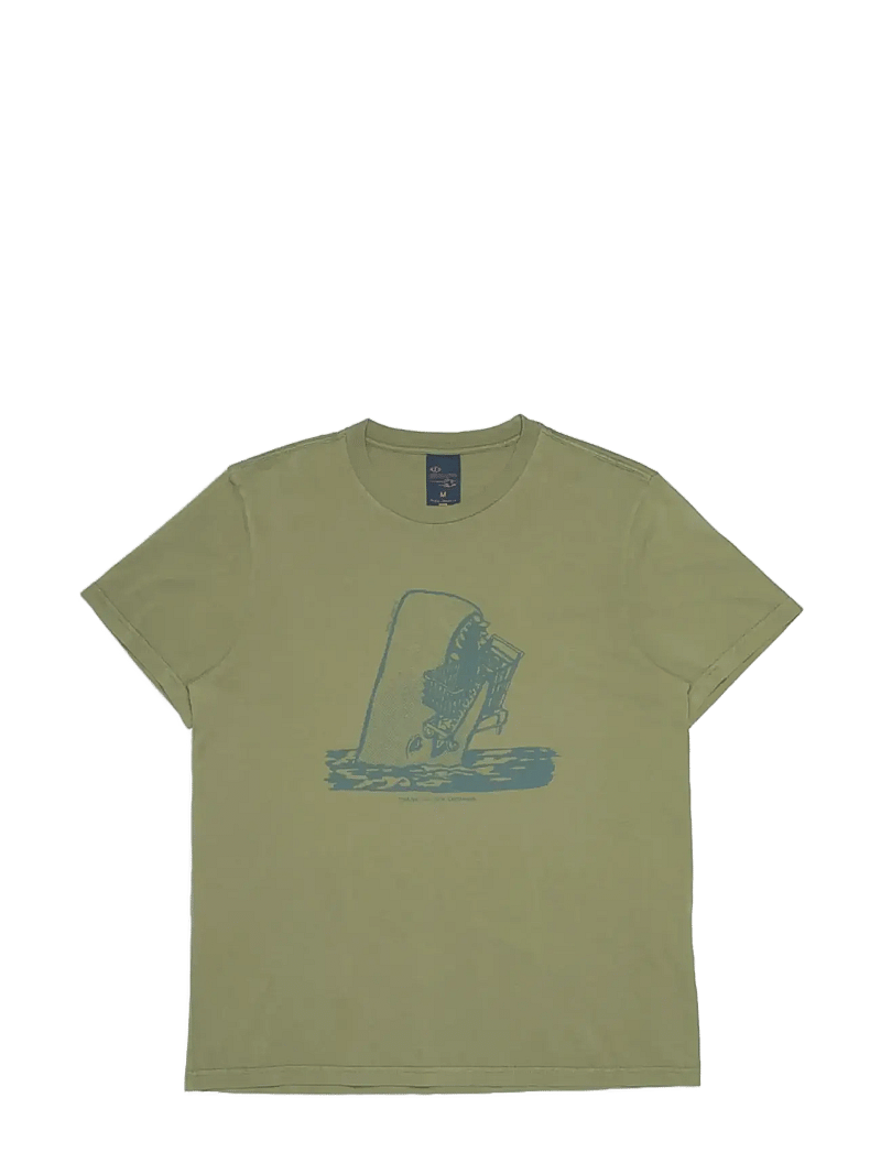 Nudie Jeans - Roy Shop-Chop T-Shirt Green - kortärmade t-shirts - green - 0