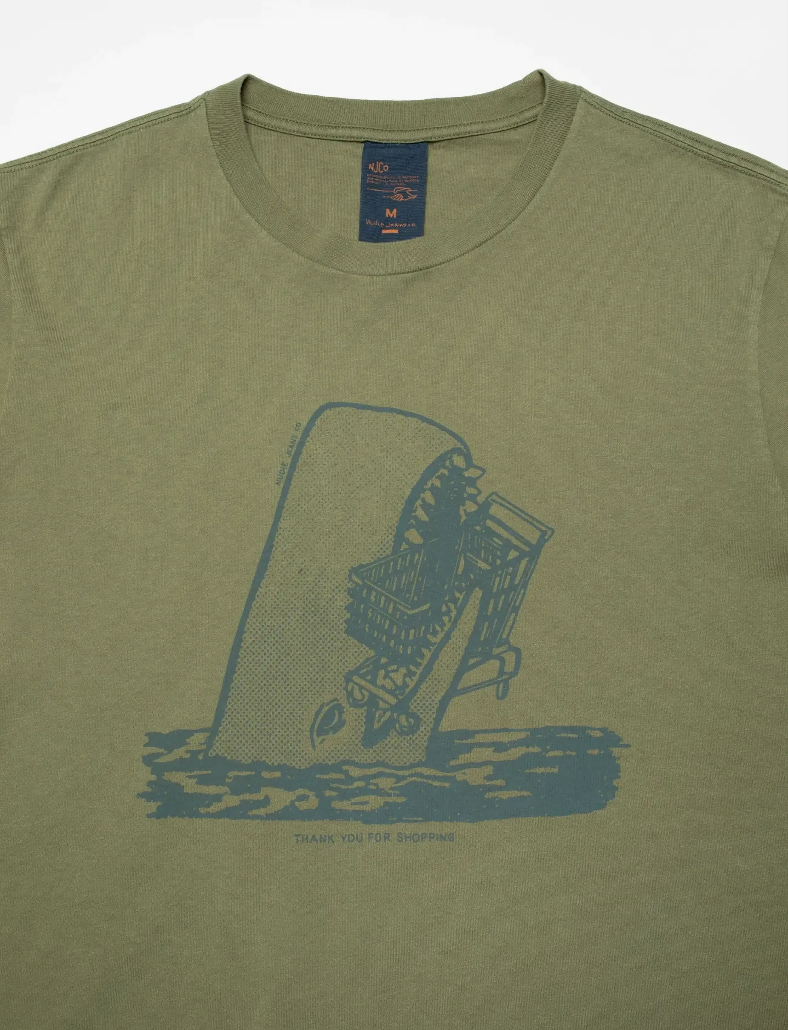 Nudie Jeans - Roy Shop-Chop T-Shirt Green - t-shirts à manches courtes - green - 2